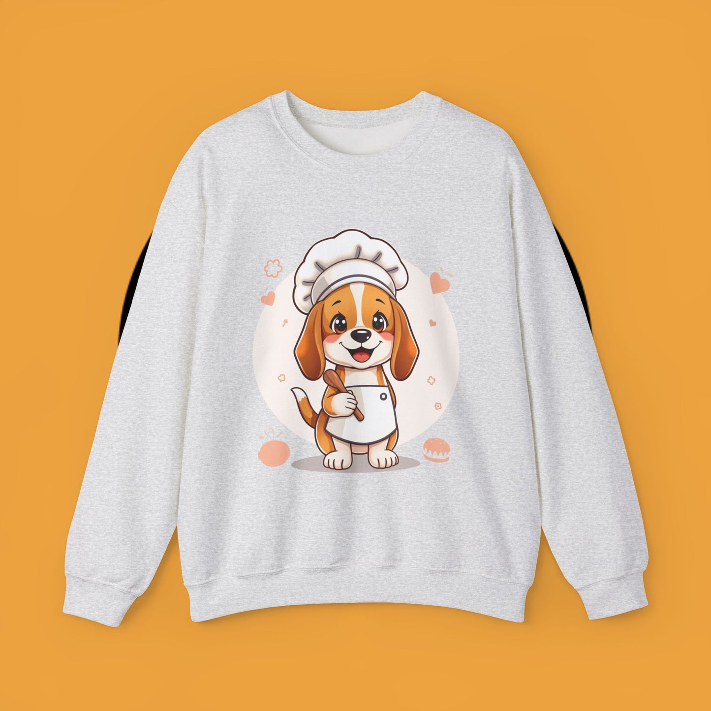 Chef Dog Crewneck Sweatshirt - Kawaii Beagle Design with Chef Hat