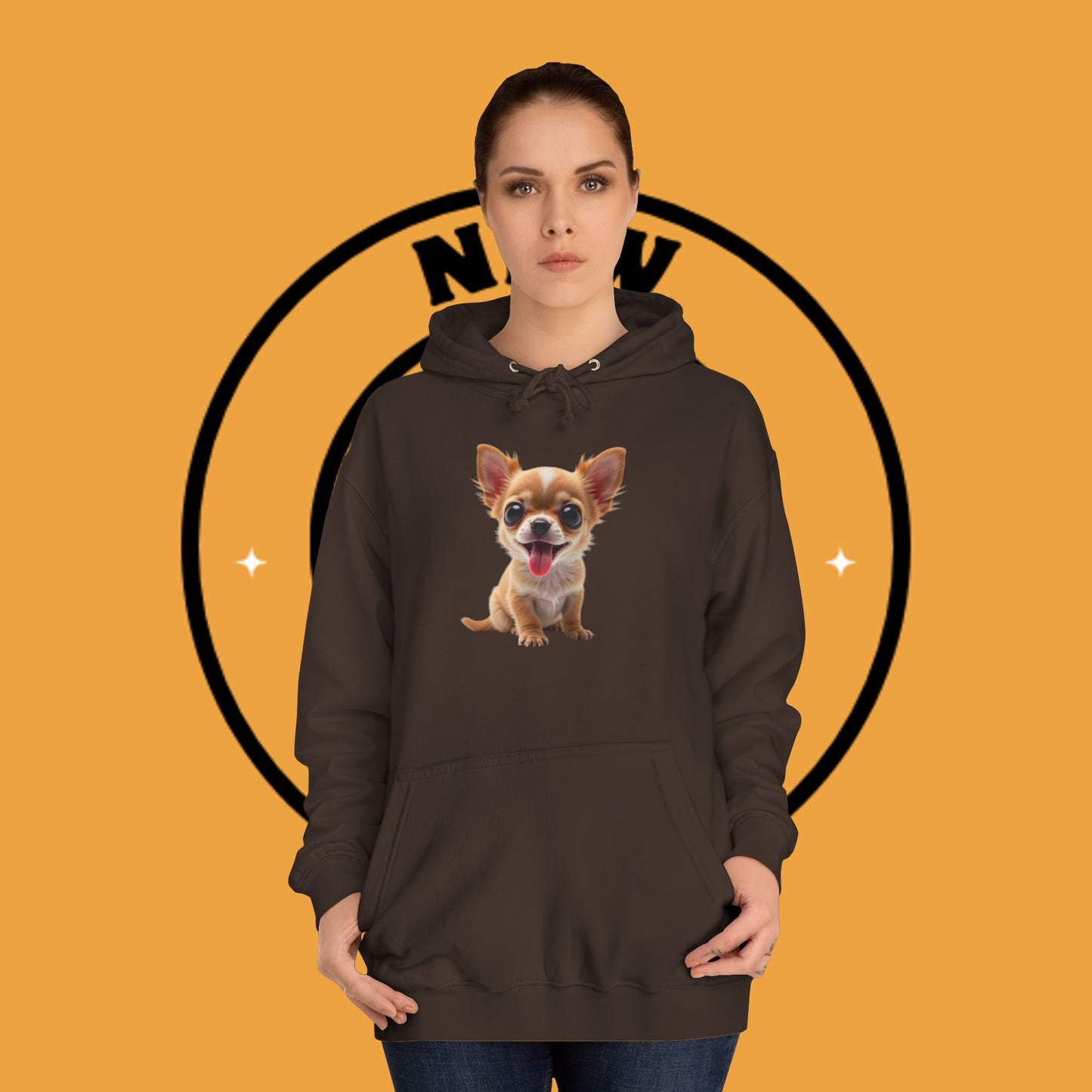 Adorable Chihuahua Puppy Hoodie - Cute Dog Lover Pullover Sweatshirt