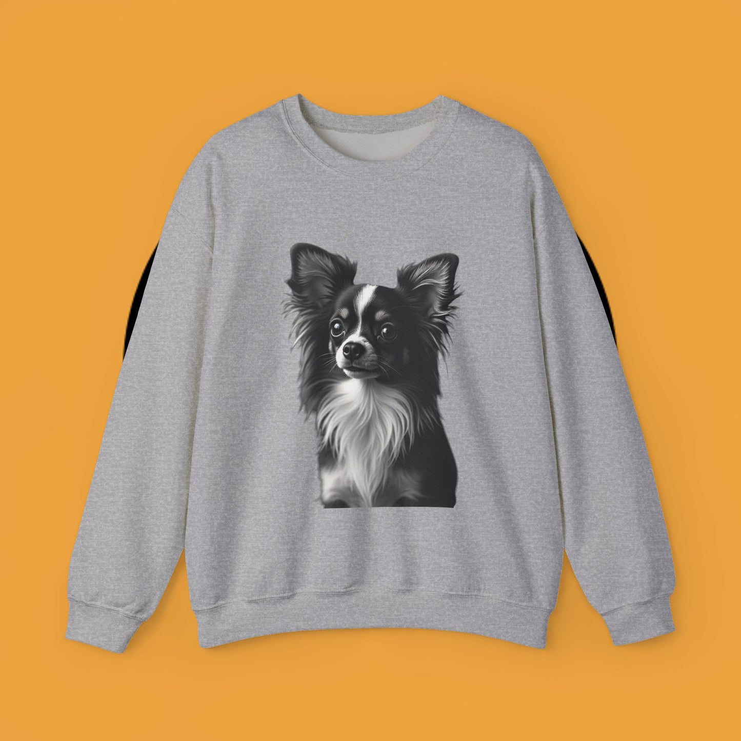 Vintage Chihuahua Portrait Sweatshirt | Black White Dog Photography | Classic Pet Art Design