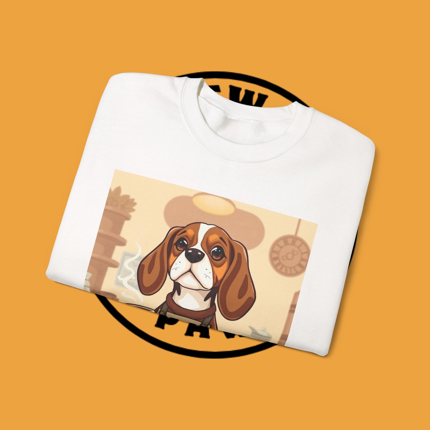 Dog Lover Crewneck Sweatshirt - Beagle Barista ☕ BARISTA BEAGLE SWEATSHIRT - BREW-TIFUL MORNINGS START HERE! ☕