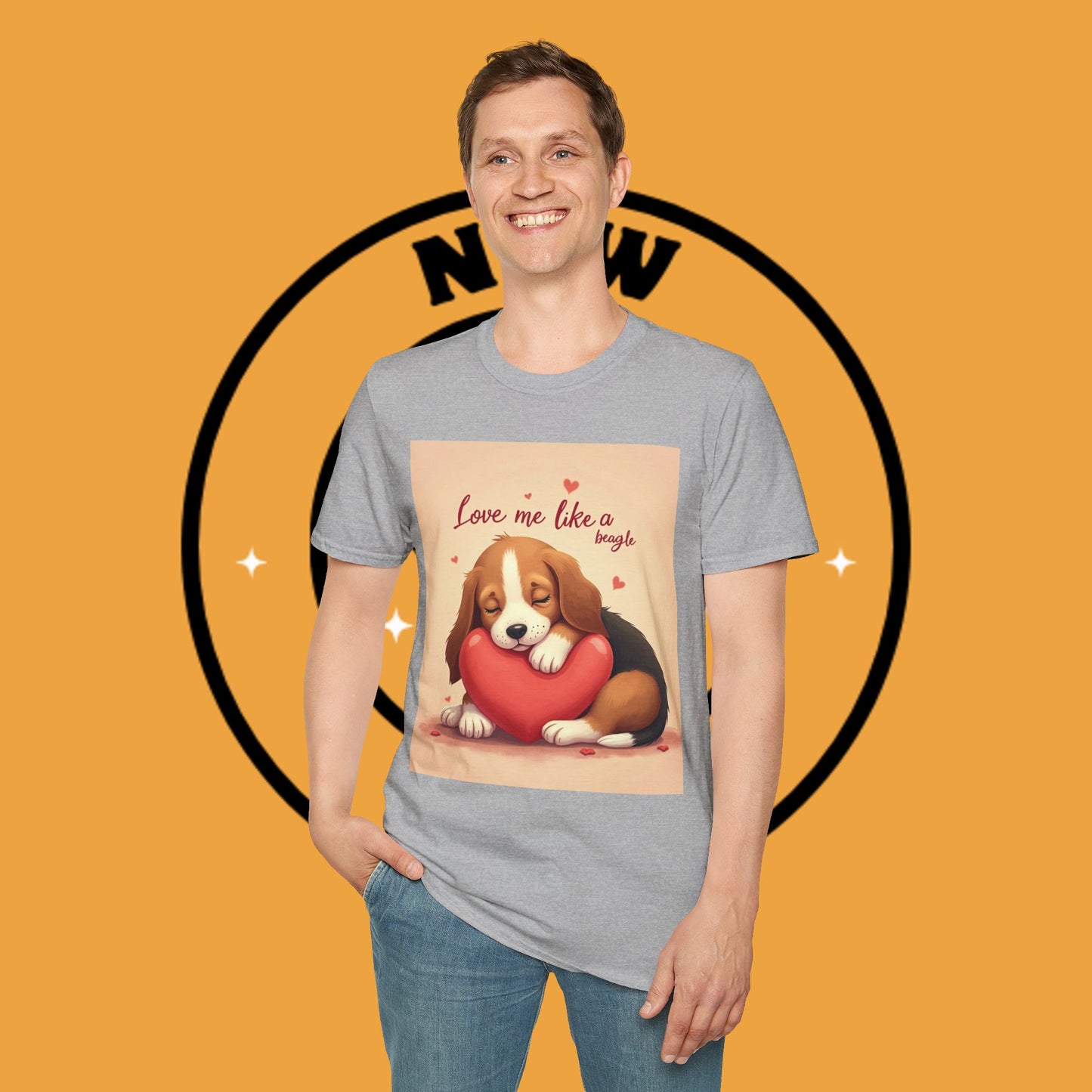 "Love Me Like a Beagle" Valentine's Day T-Shirt - Cute Dog Lover Gift | Romantic Puppy Heart Tee
