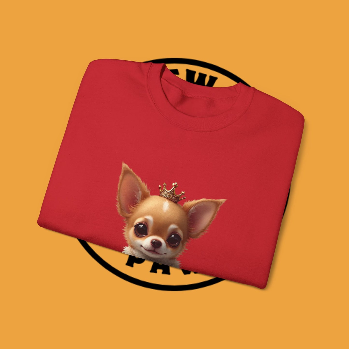 Royal Chihuahua Princess Sweatshirt | Crown Dog Design | Majestic Pet Lover Gift