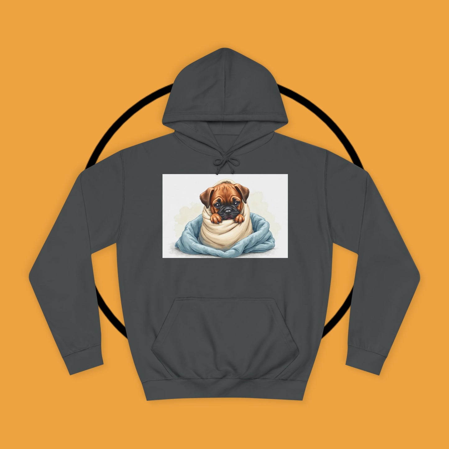 Cozy Boxer Puppy in Blanket Hoodie | Cute Dog Comfort Wear | Lazy Day Pet Apparel | Snuggle Vibes