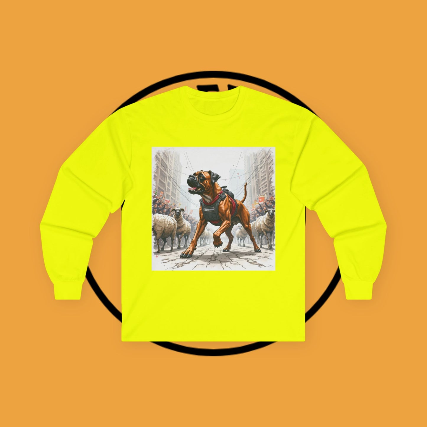 Crowd Control Dog Long Sleeve Tee - Tactical K9 Urban Sheep Herding Shirt
