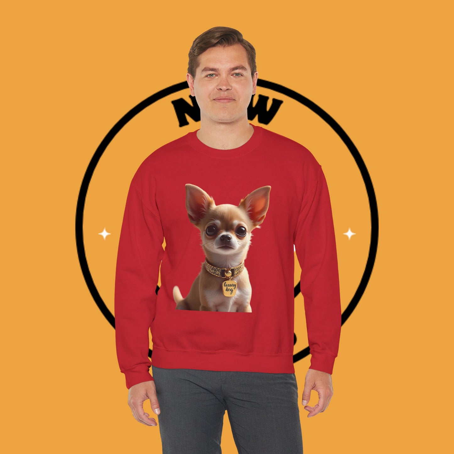 Luxury Chihuahua Sweatshirt | Premium Designer Dog Portrait | High-End Pet Lover Fashion