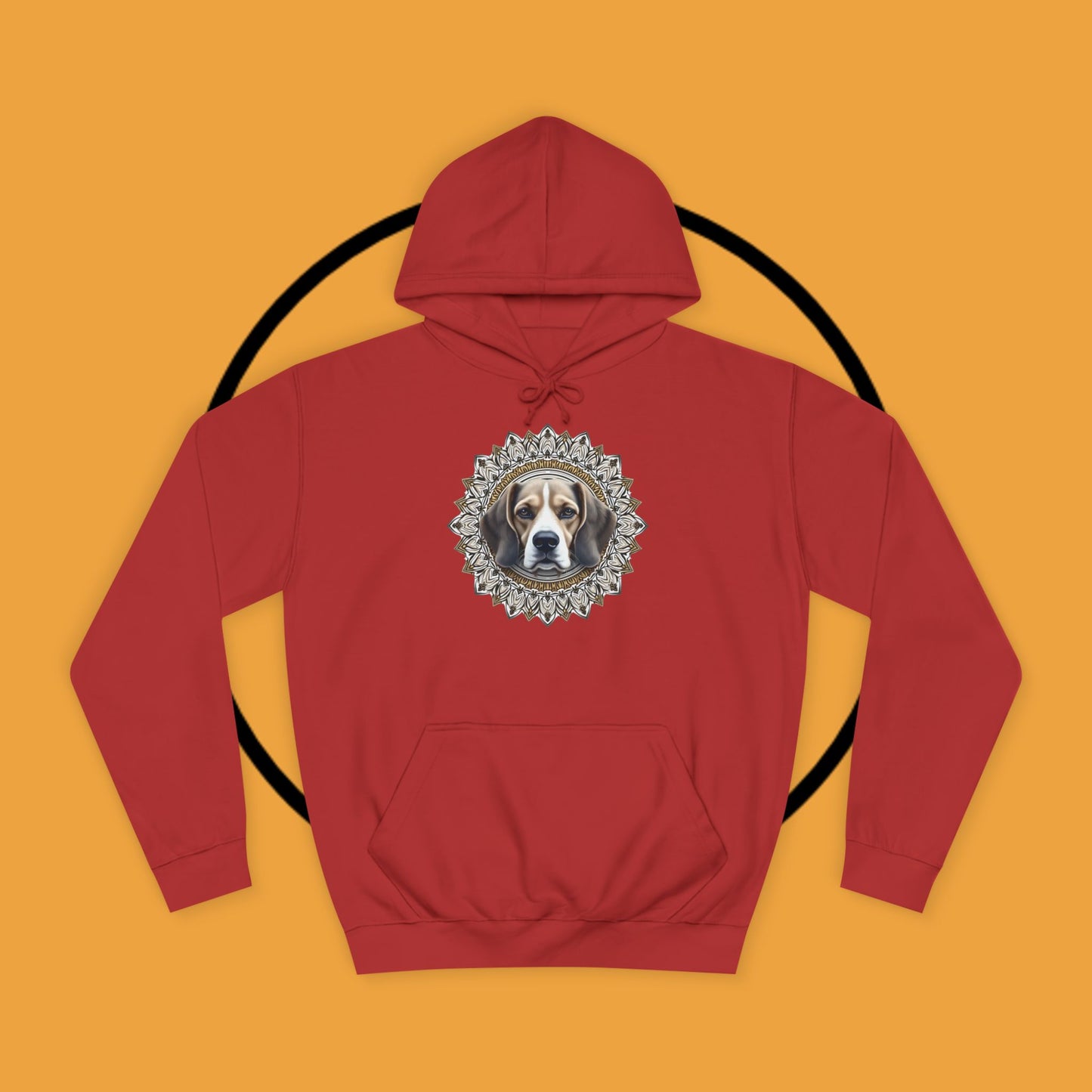 🕉️ Sacred Beagle Mandala Hoodie - Where Spirituality Meets Canine Love! ✨Royal Beagle Mandala Hoodie 🐾✨- Unisex Hoodie