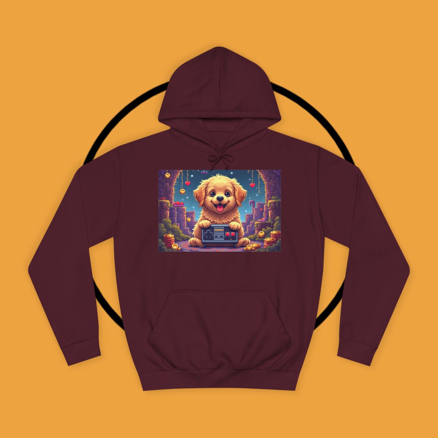 Pixel Pup Gamer Hoodie: Retro Gaming Meets Adorable Fluff