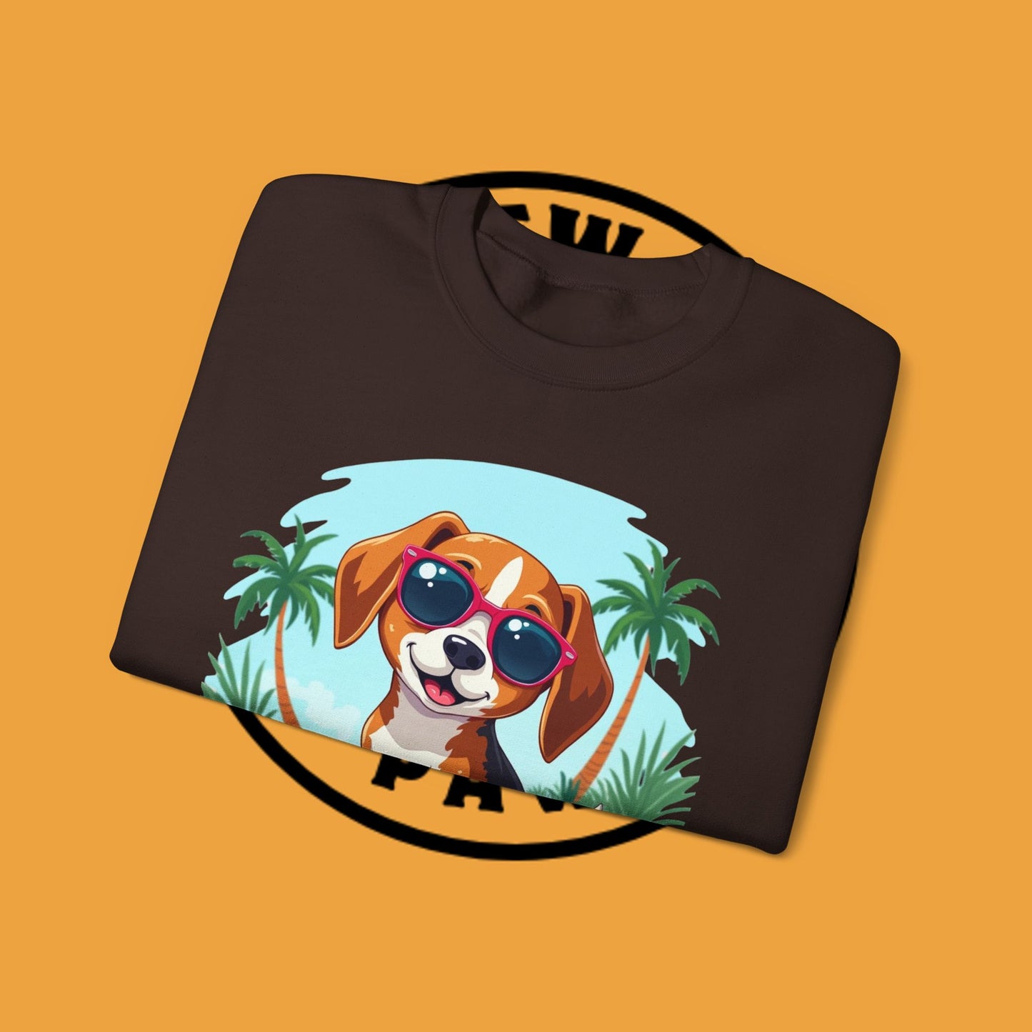 Dog Lover Crewneck Sweatshirt - Beagle surfista - Cool Summer Beagle Surfboard Sweatshirt β Perfect for Beach Vibes!
