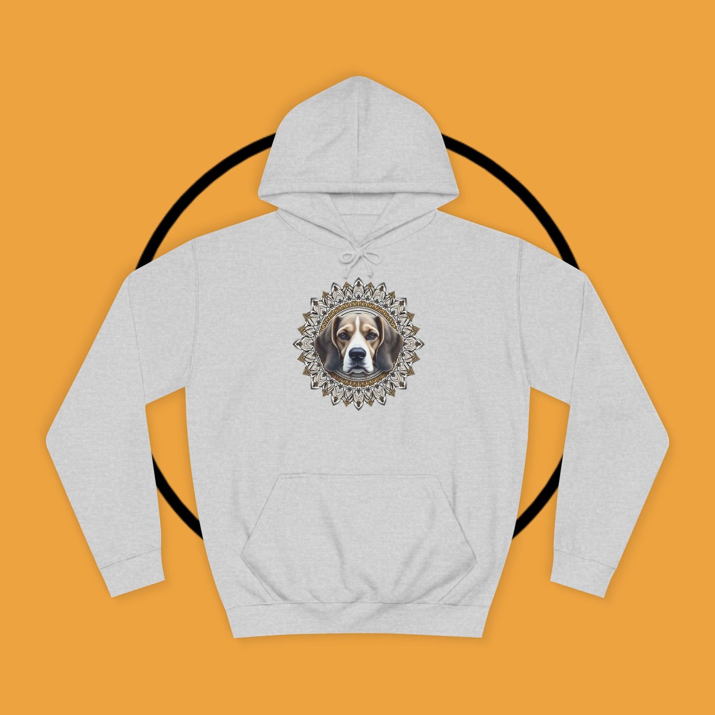 🕉️ Sacred Beagle Mandala Hoodie - Where Spirituality Meets Canine Love! ✨Royal Beagle Mandala Hoodie 🐾✨- Unisex Hoodie