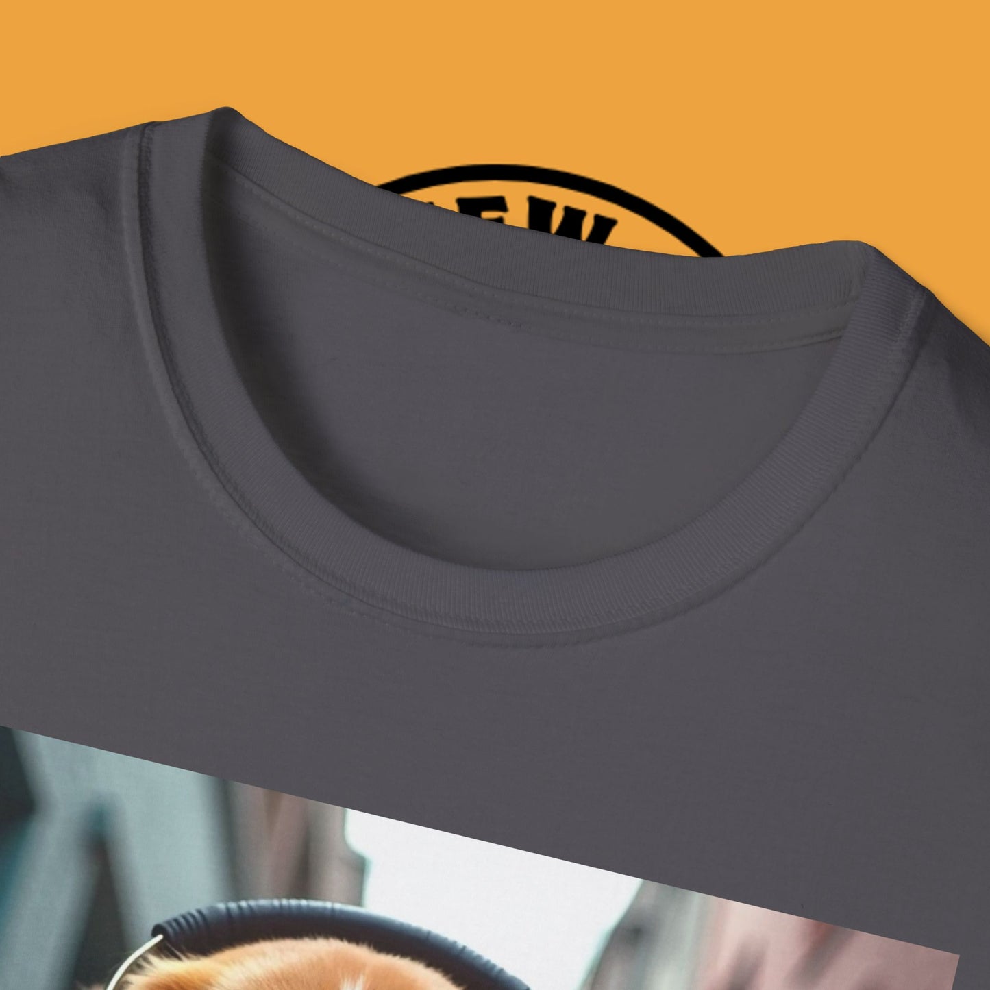 Hip Hop Beagle Dog T-Shirt - Cool Puppy with Headphones & Gold Chains Graphic Tee