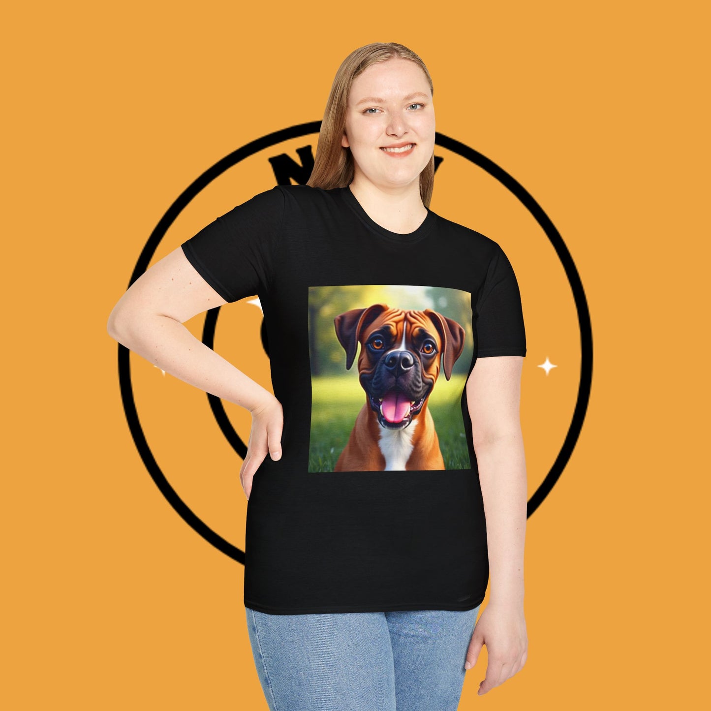"Happy Boxer Pure Joy" Premium T-Shirt / Smiling Puppy Joy Tee Gift