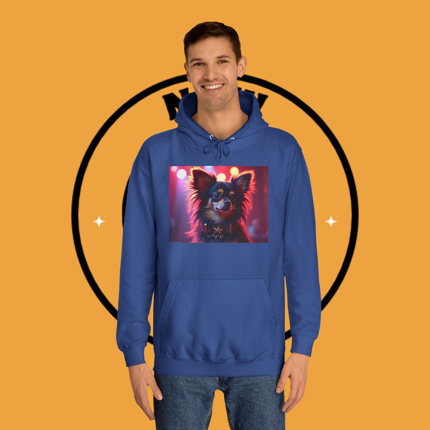 Glamorous Long-Haired Chihuahua Hoodie - Luxury Dog Portrait Pullover