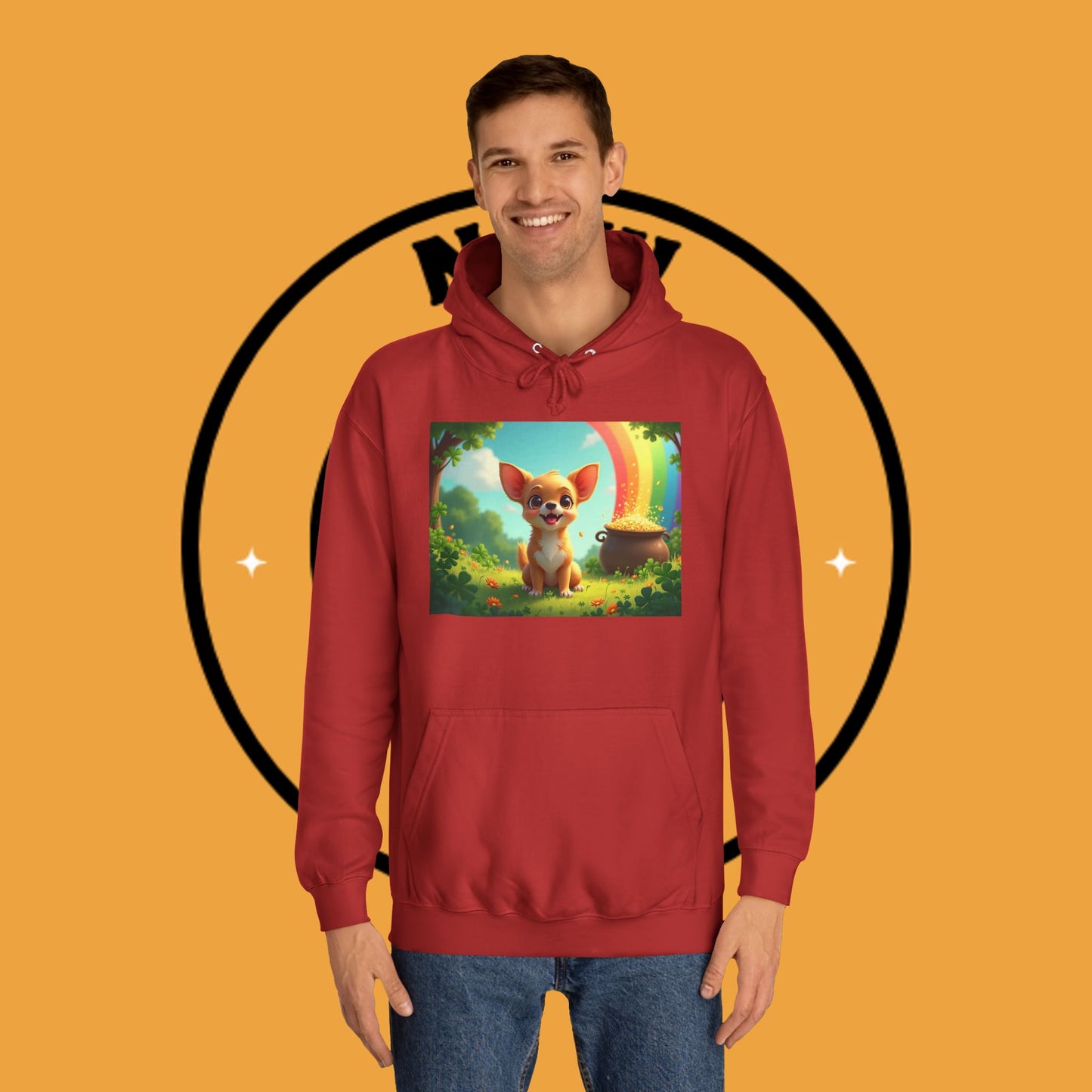 Lucky Rainbow Chihuahua Hoodie - St. Patrick's Day Magical Puppy Sweatshirt