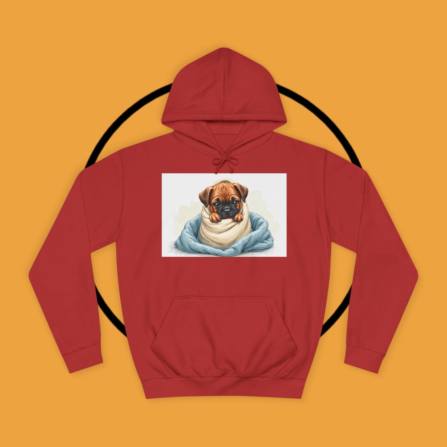 Cozy Boxer Puppy in Blanket Hoodie | Cute Dog Comfort Wear | Lazy Day Pet Apparel | Snuggle Vibes