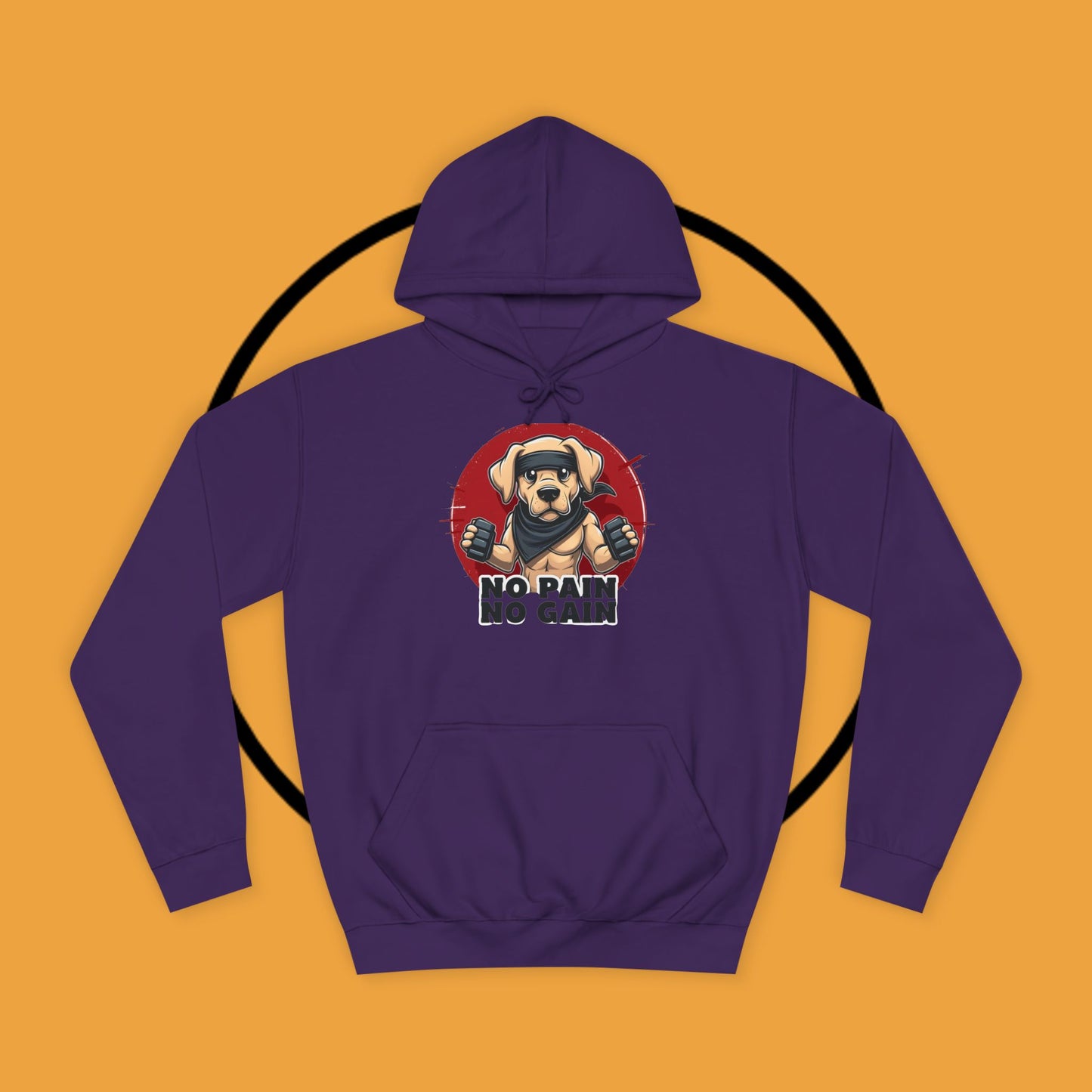 No Pain, No Gain – Motivational Workout Dog Hoodie - Unisex Hoodies