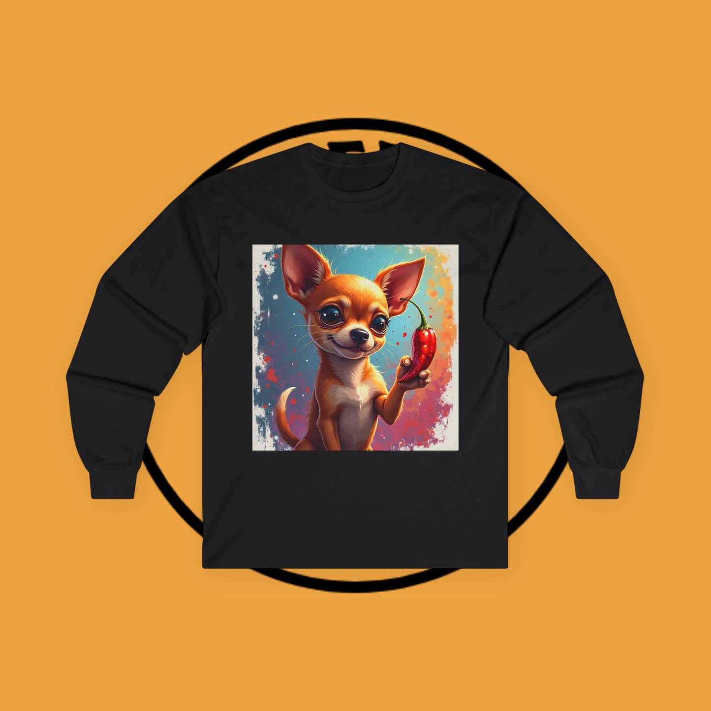 🌶️ Spicy Chihuahua Long Sleeve Tee - Premium Digital Art Design