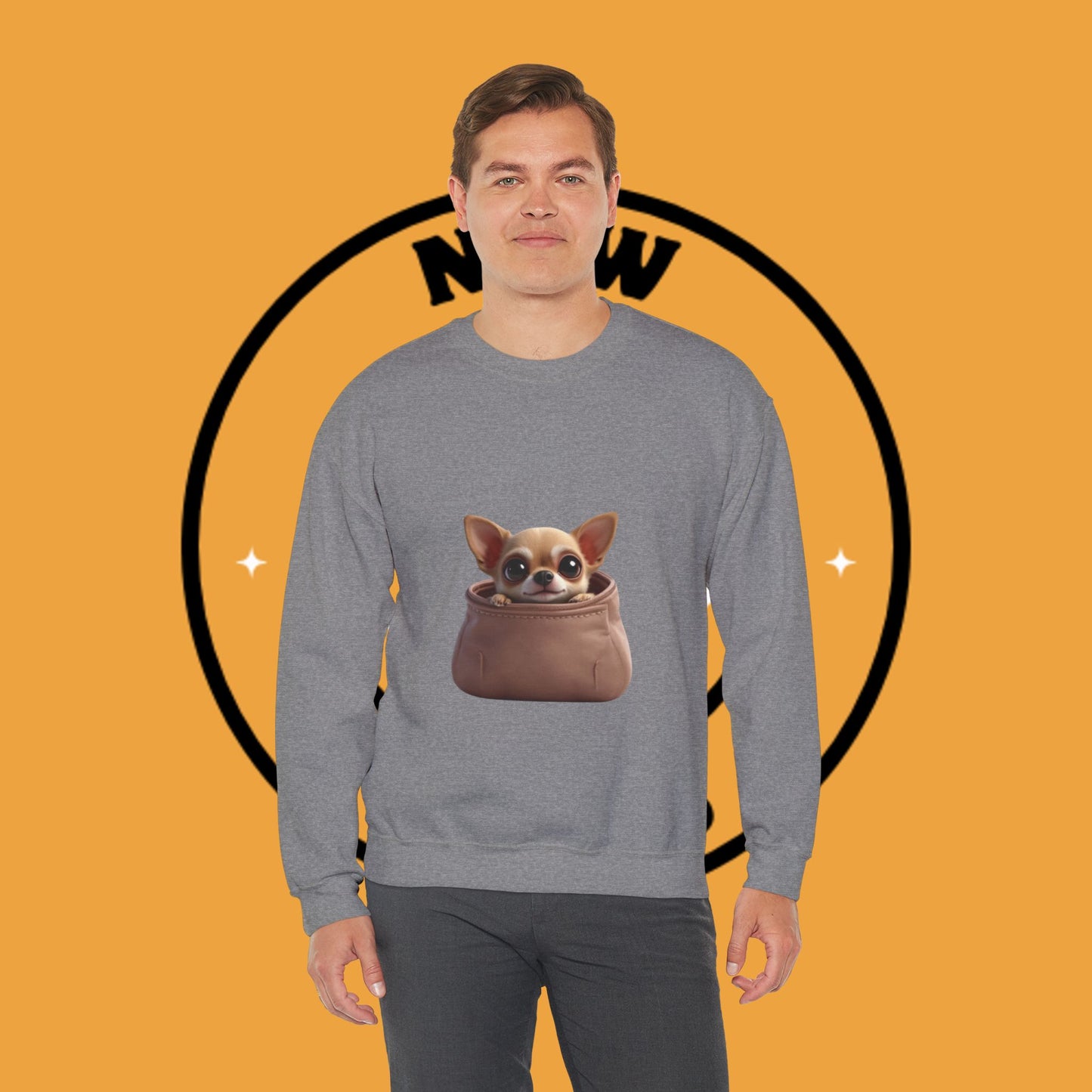 Pocket Chihuahua Sweatshirt - Cute Purse Puppy Design | Small Dog Lover Gift Crewneck