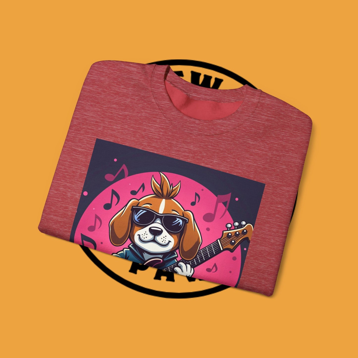 Dog Lover Crewneck Sweatshirt - Beagle Rockstar ๐ธ ROCK STAR BEAGLE SWEATSHIRT - UNLEASH YOUR INNER ROCKSTAR! ๐ธ