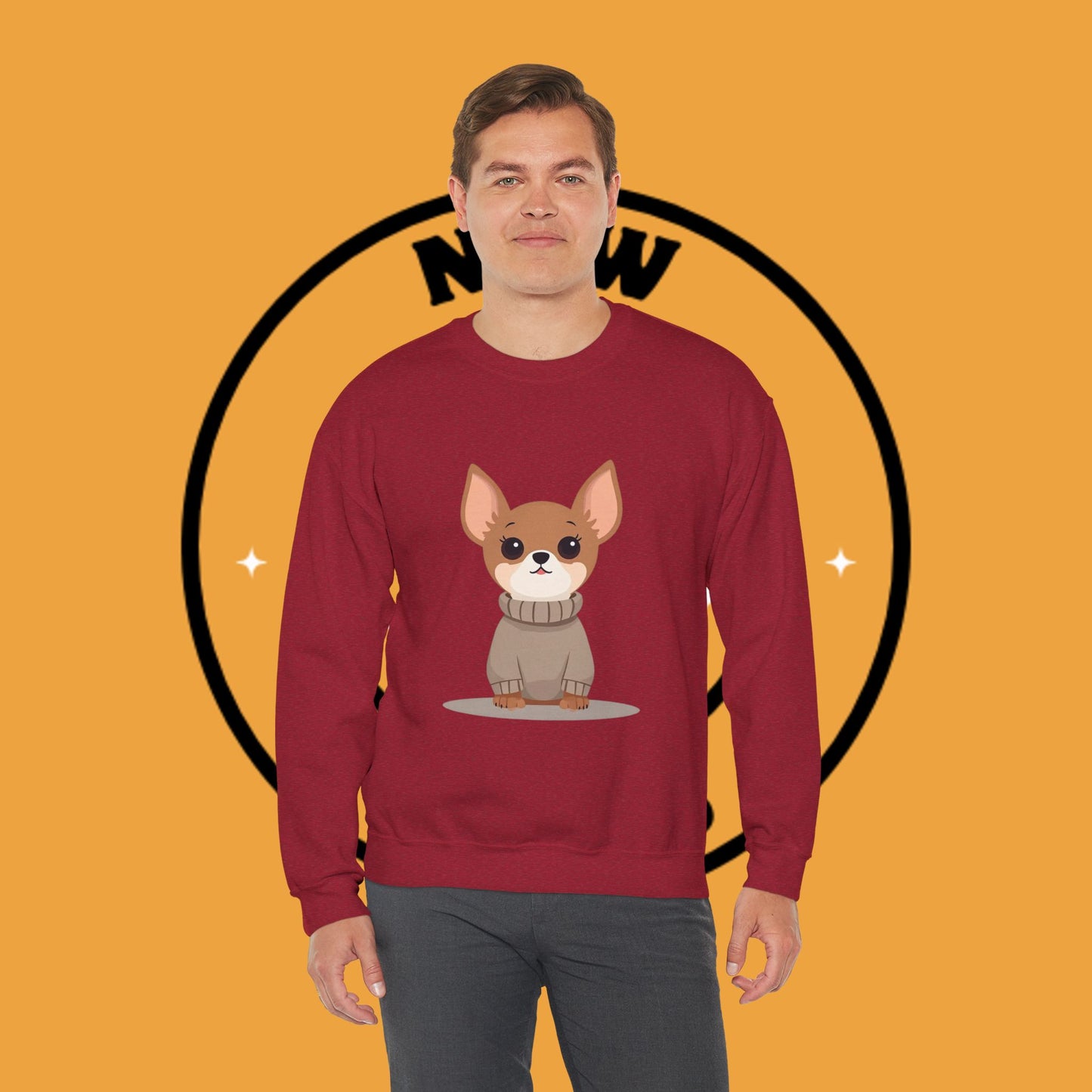 Cute Chihuahua Kawaii Sweatshirt | Cozy Dog in Sweater Design | Adorable Pet Lover Gift