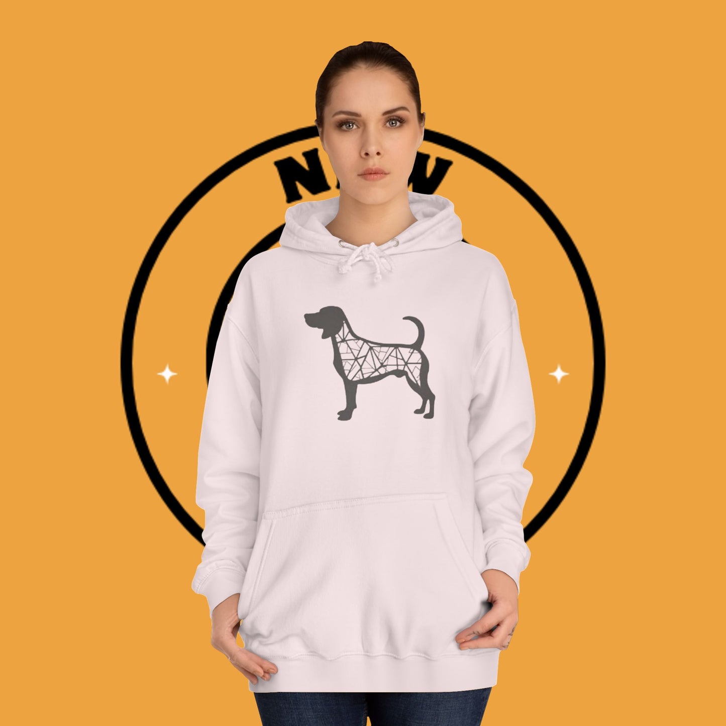 πΊ Geometric Beagle Hoodie - Modern Art Meets Canine Love! π¨ - Unisex Hoodie