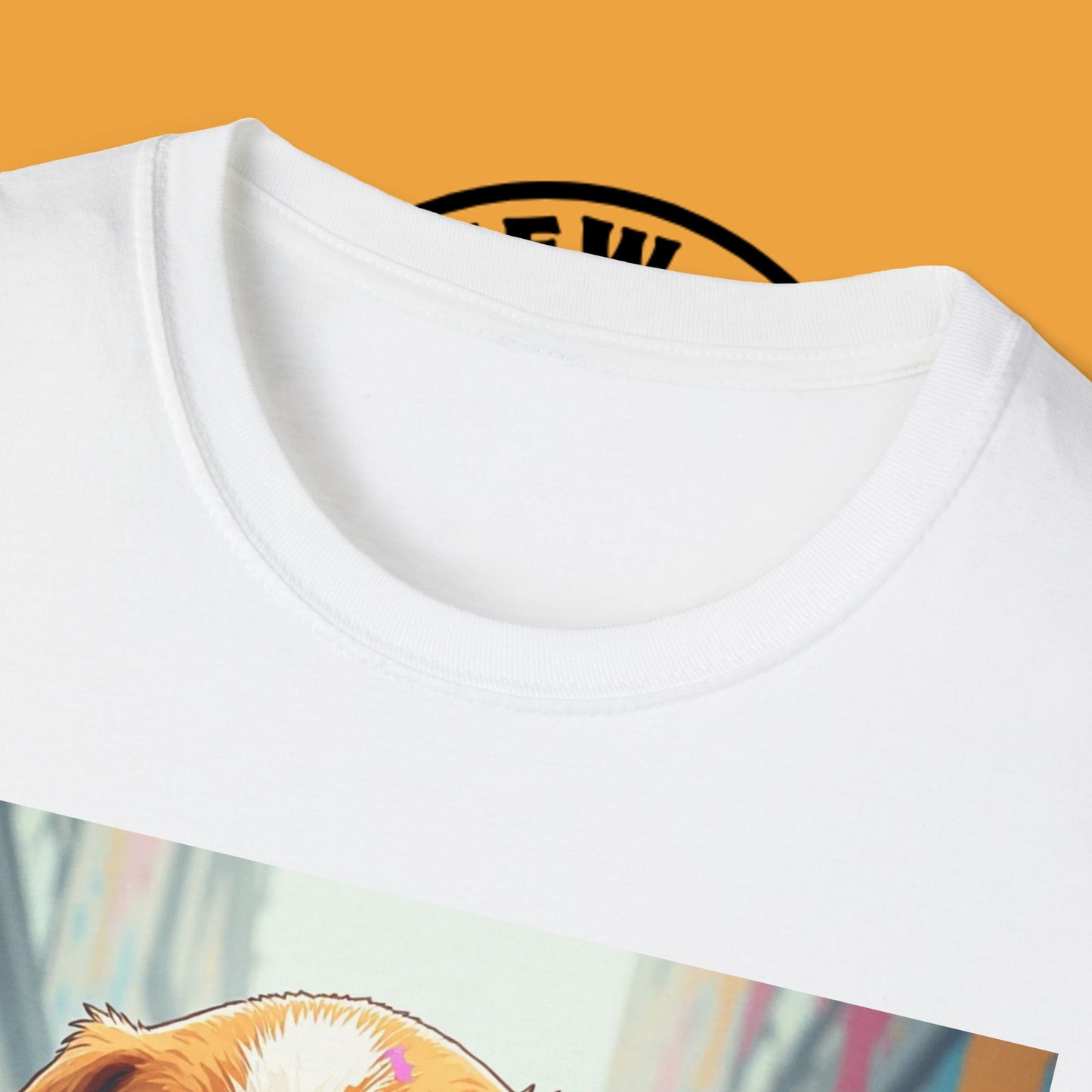 Beagle Street Art T-Shirt - Urban Paint Splatter Dog Design | Artistic Puppy Graffiti Tee for Creative Souls