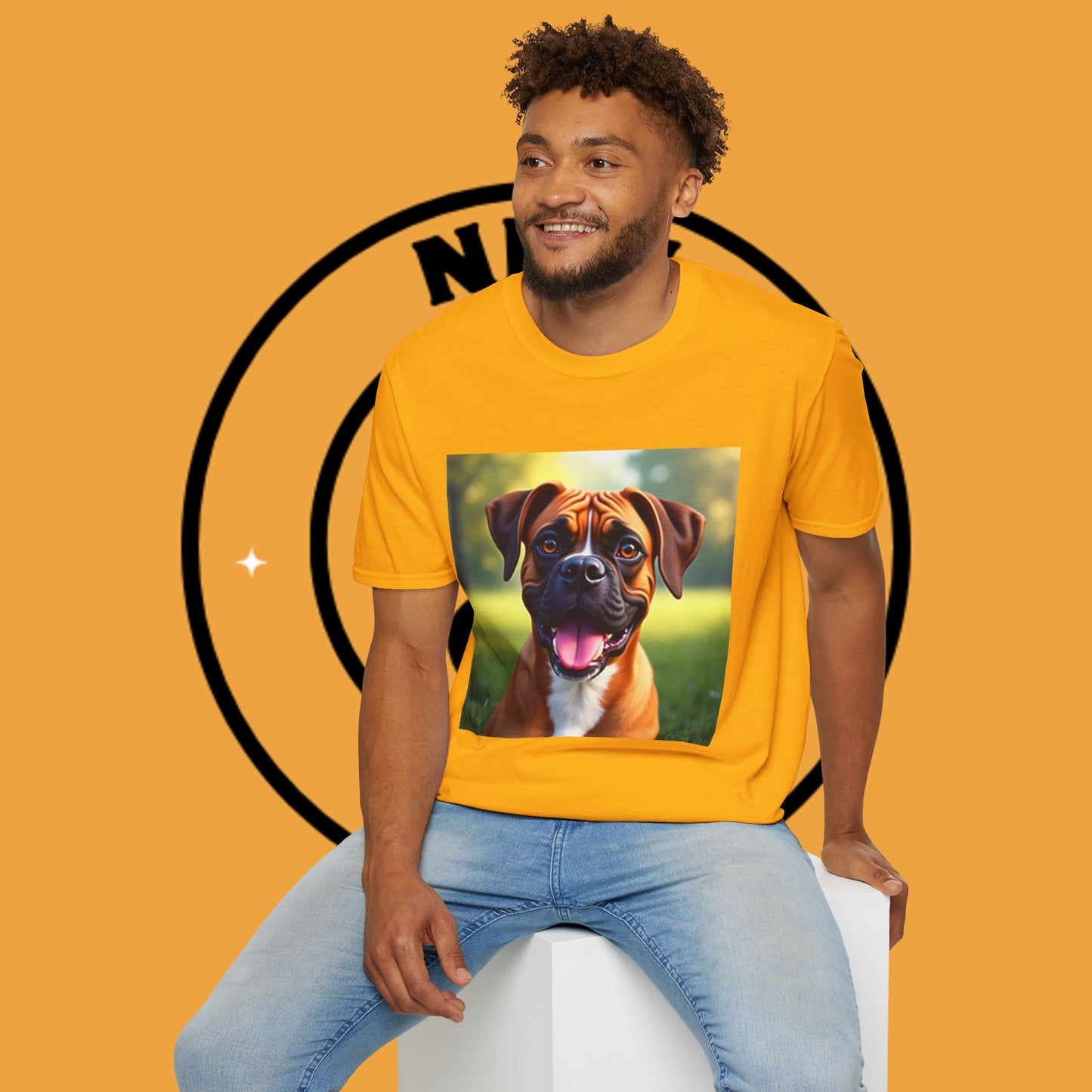 "Happy Boxer Pure Joy" Premium T-Shirt / Smiling Puppy Joy Tee Gift
