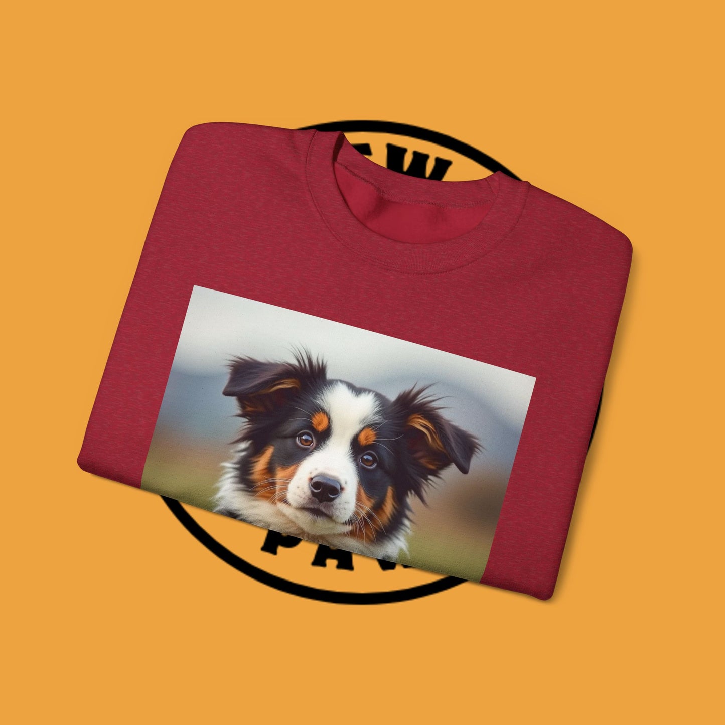 Photographer Dog Crewneck Sweatshirt - Cute Puppy with Vintage Camera Design | Photography Lover Gift
