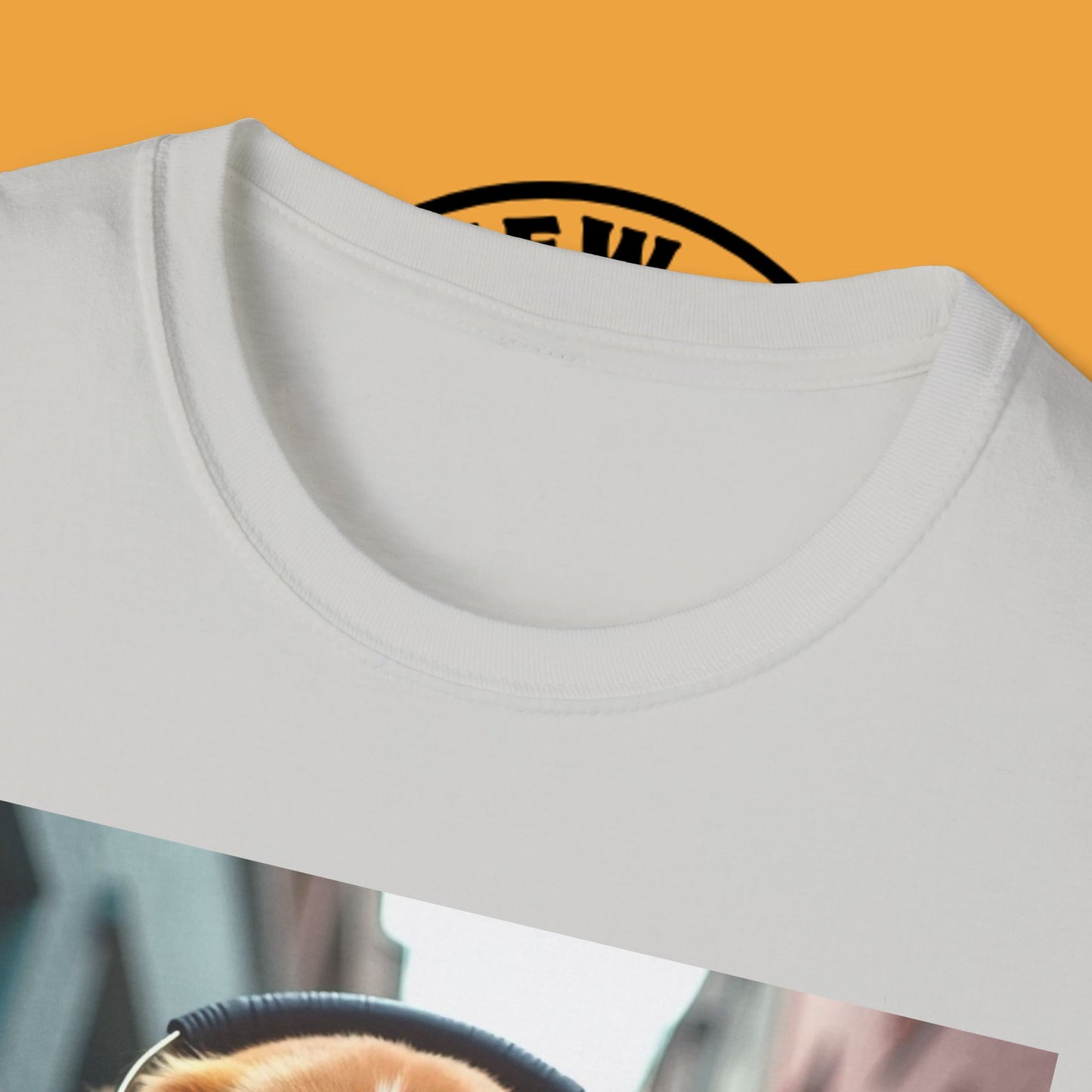 Hip Hop Beagle Dog T-Shirt - Cool Puppy with Headphones & Gold Chains Graphic Tee