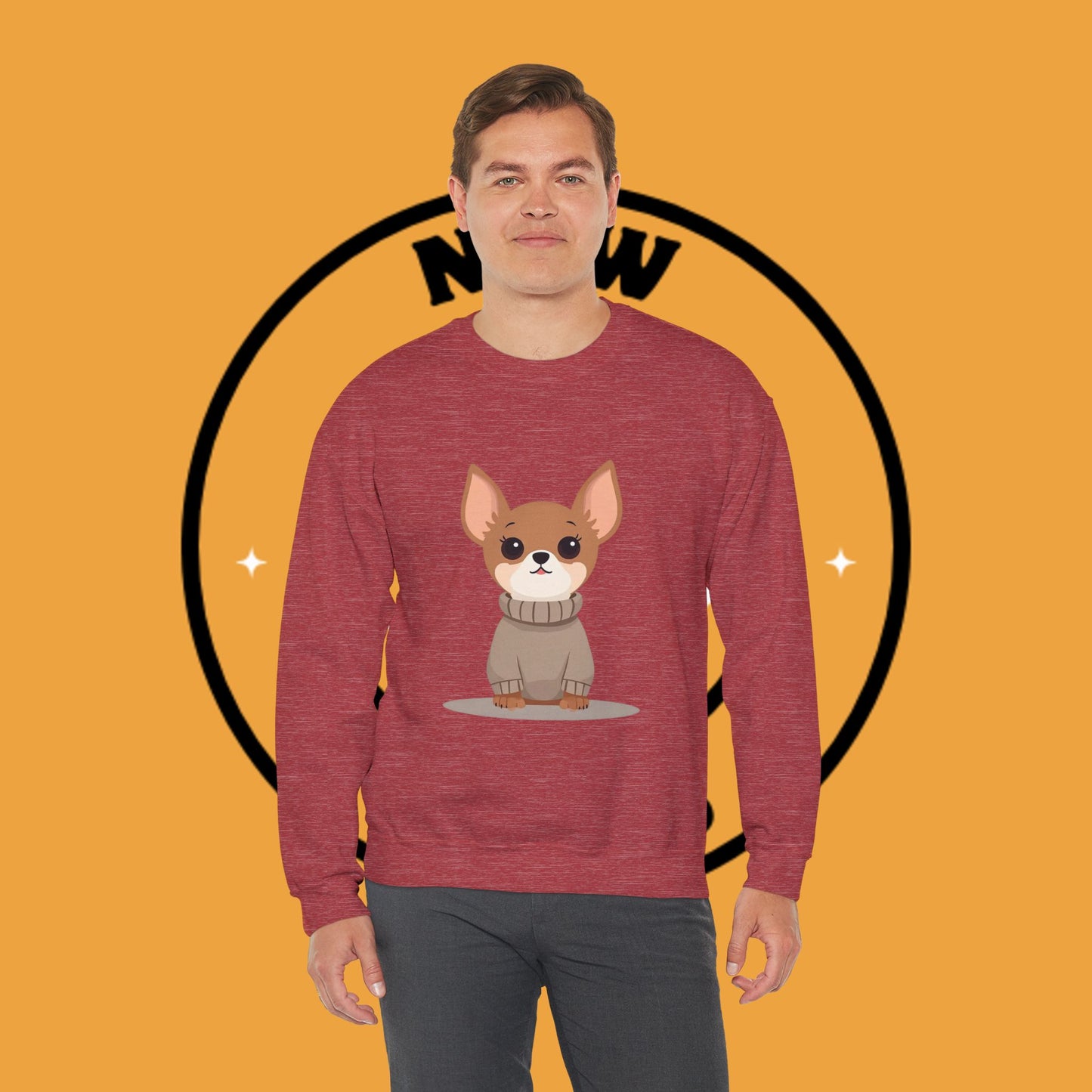 Cute Chihuahua Kawaii Sweatshirt | Cozy Dog in Sweater Design | Adorable Pet Lover Gift