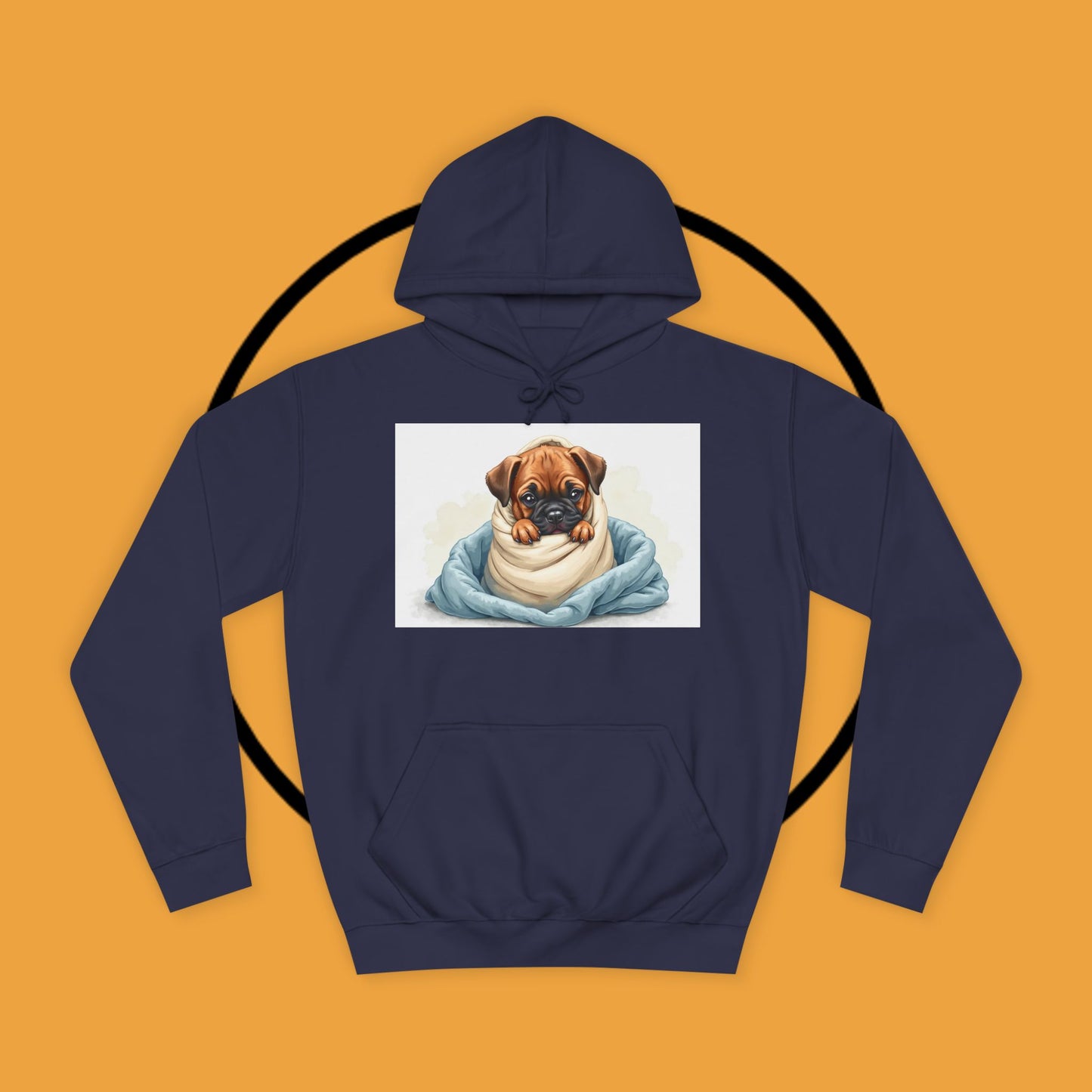 Cozy Boxer Puppy in Blanket Hoodie | Cute Dog Comfort Wear | Lazy Day Pet Apparel | Snuggle Vibes