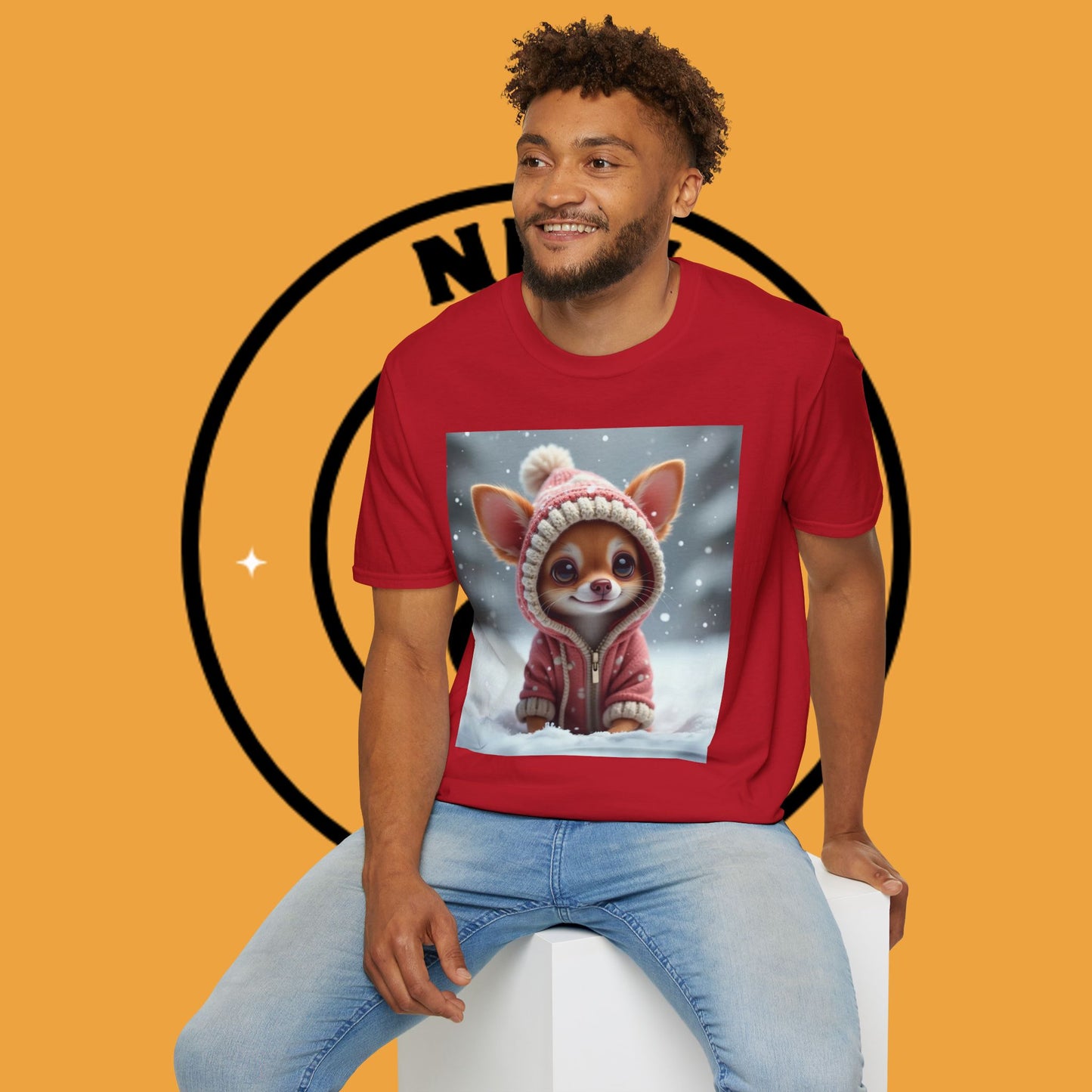Winter Chihuahua Snow T-Shirt - Cozy Holiday Dog Art - Christmas Pet Hoodie Tee - Cute Winter Animal Shirt