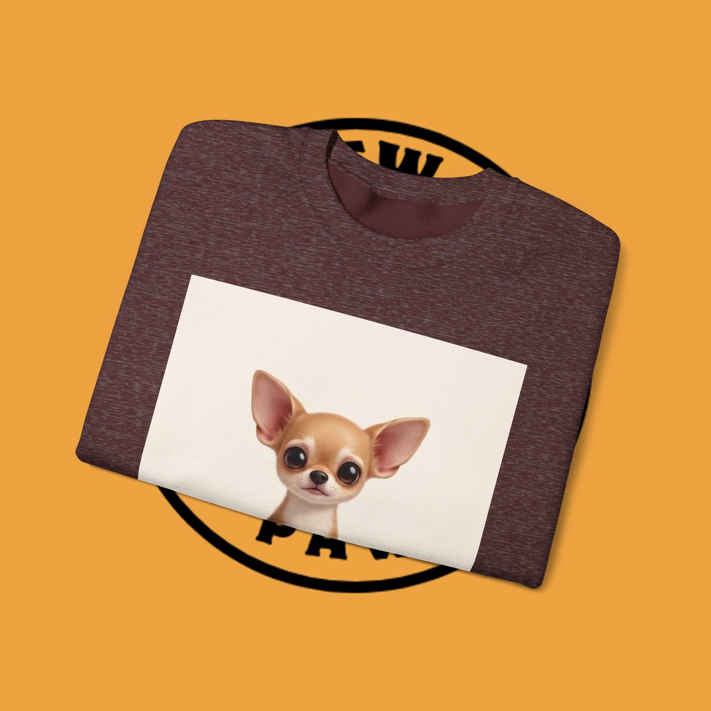 "Minimal Dog Maximum Love" Chihuahua Sweatshirt | Cute Puppy Quote Design | Small Dog Lover Gift