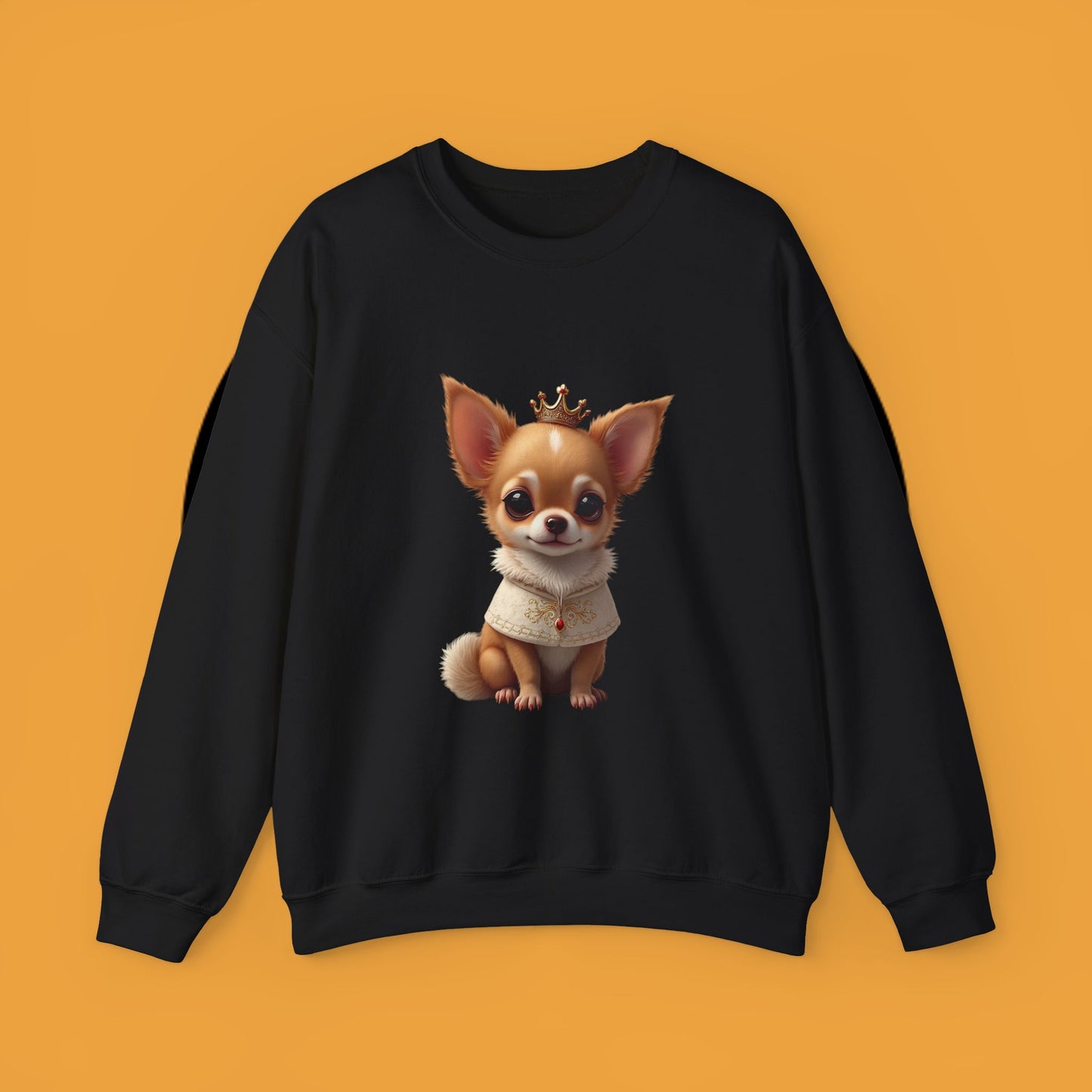 Royal Chihuahua Princess Sweatshirt | Crown Dog Design | Majestic Pet Lover Gift
