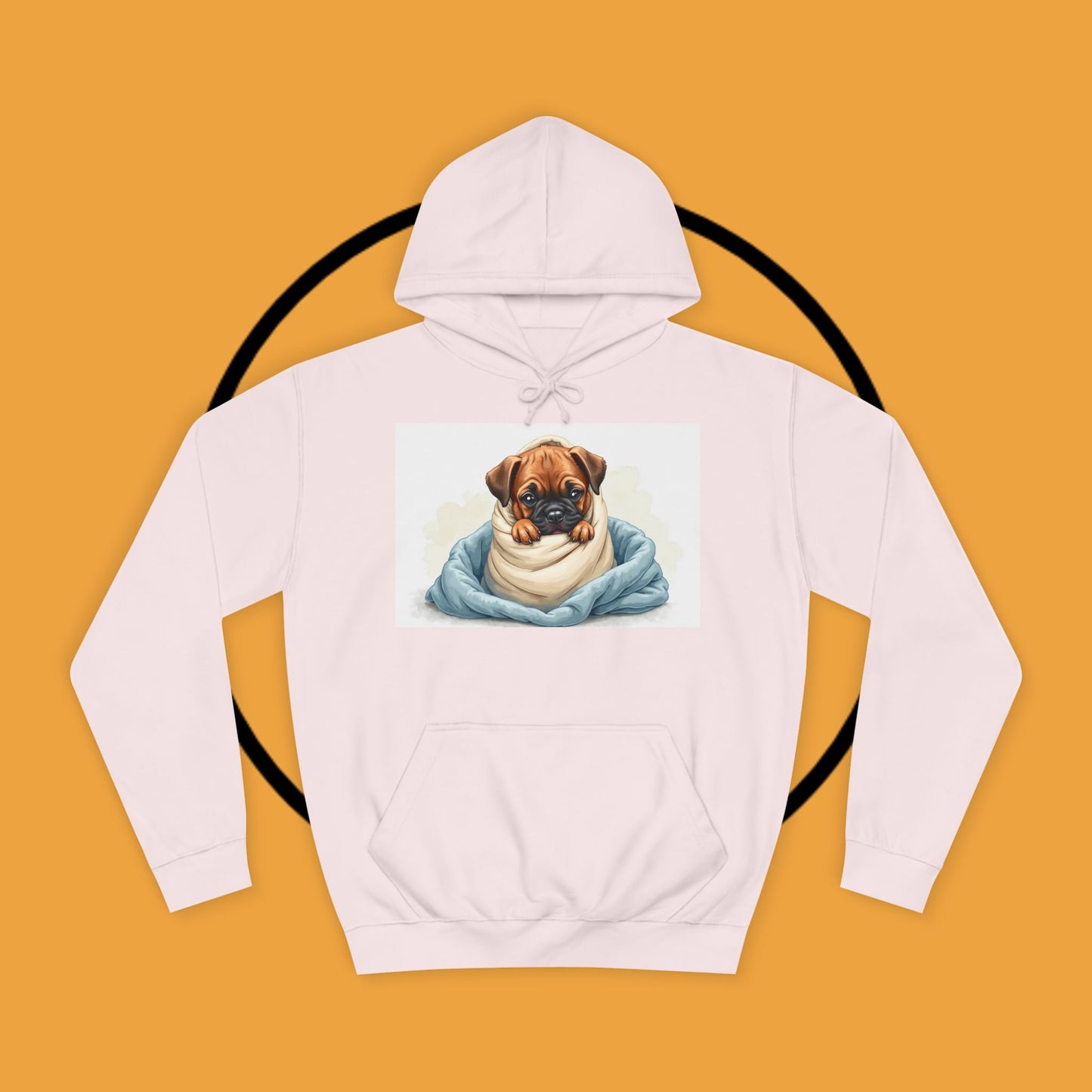 Cozy Boxer Puppy in Blanket Hoodie | Cute Dog Comfort Wear | Lazy Day Pet Apparel | Snuggle Vibes