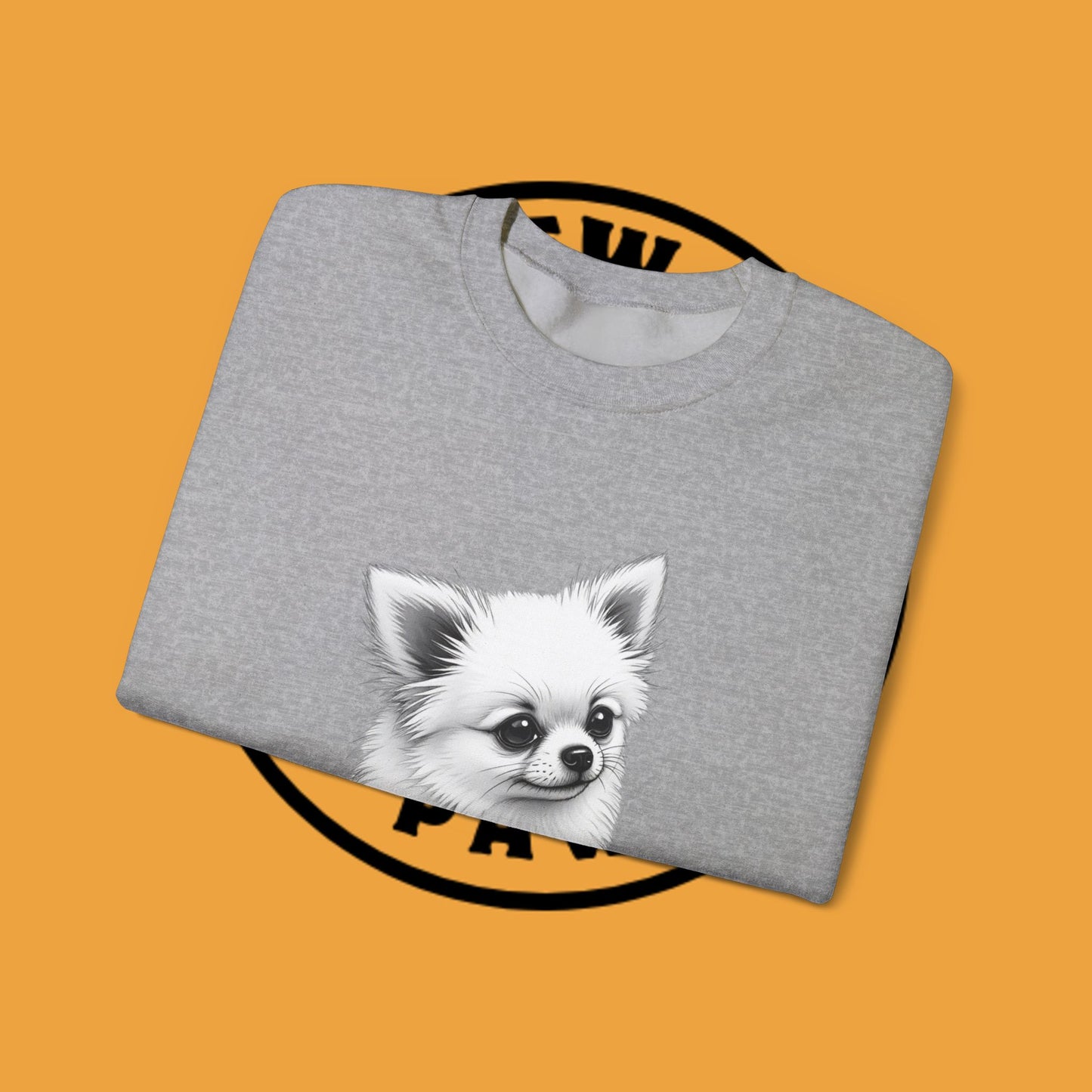 Classic Chihuahua Sketch Sweatshirt | Black White Dog Portrait | Artistic Pet Lover Gift