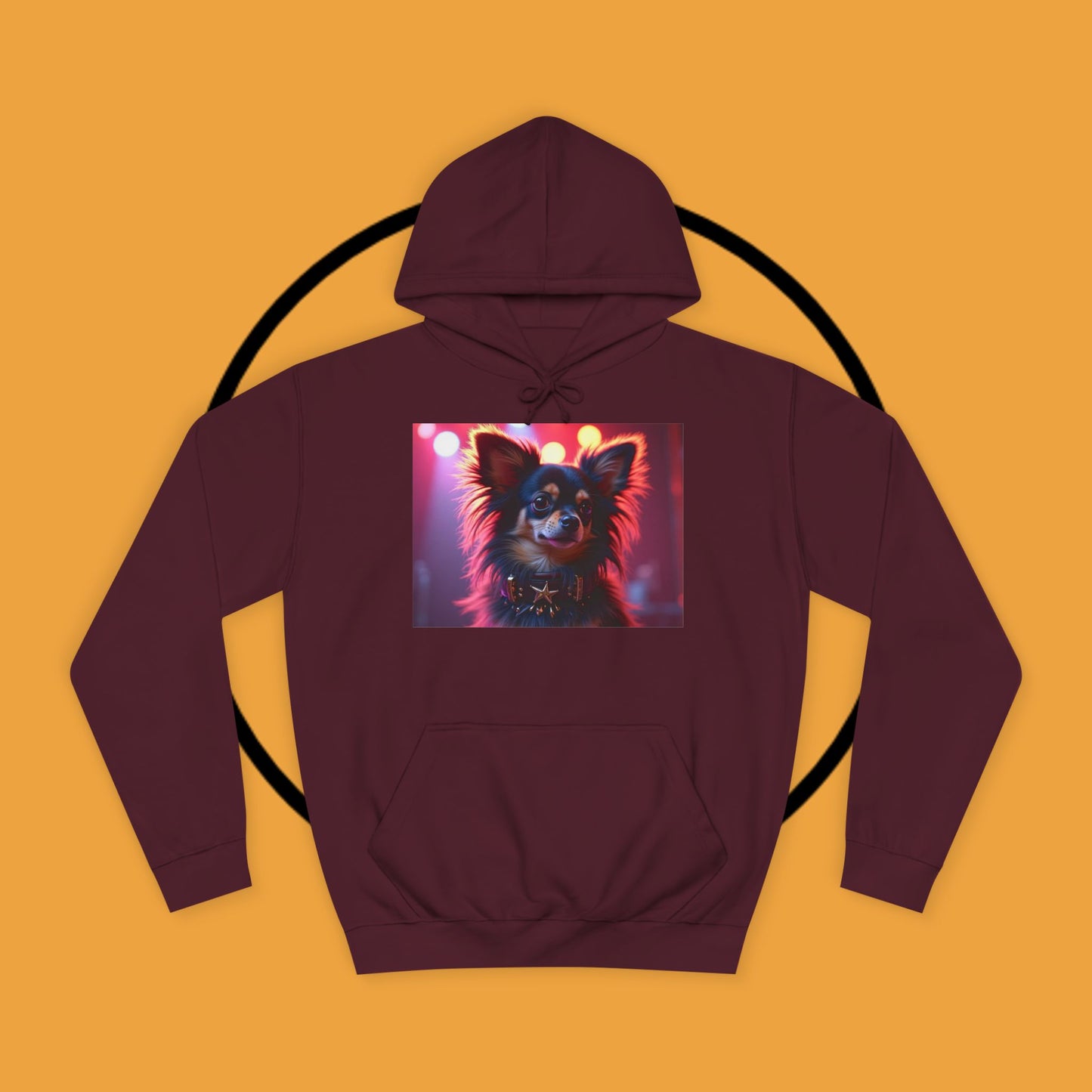 Glamorous Long-Haired Chihuahua Hoodie - Luxury Dog Portrait Pullover
