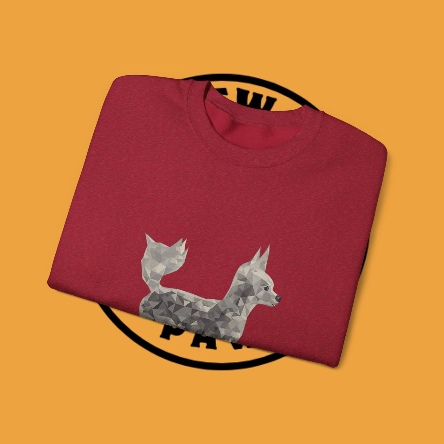Geometric Chihuahua Sweatshirt | Low Poly Dog Art Crewneck | Modern Pet Lover Gift