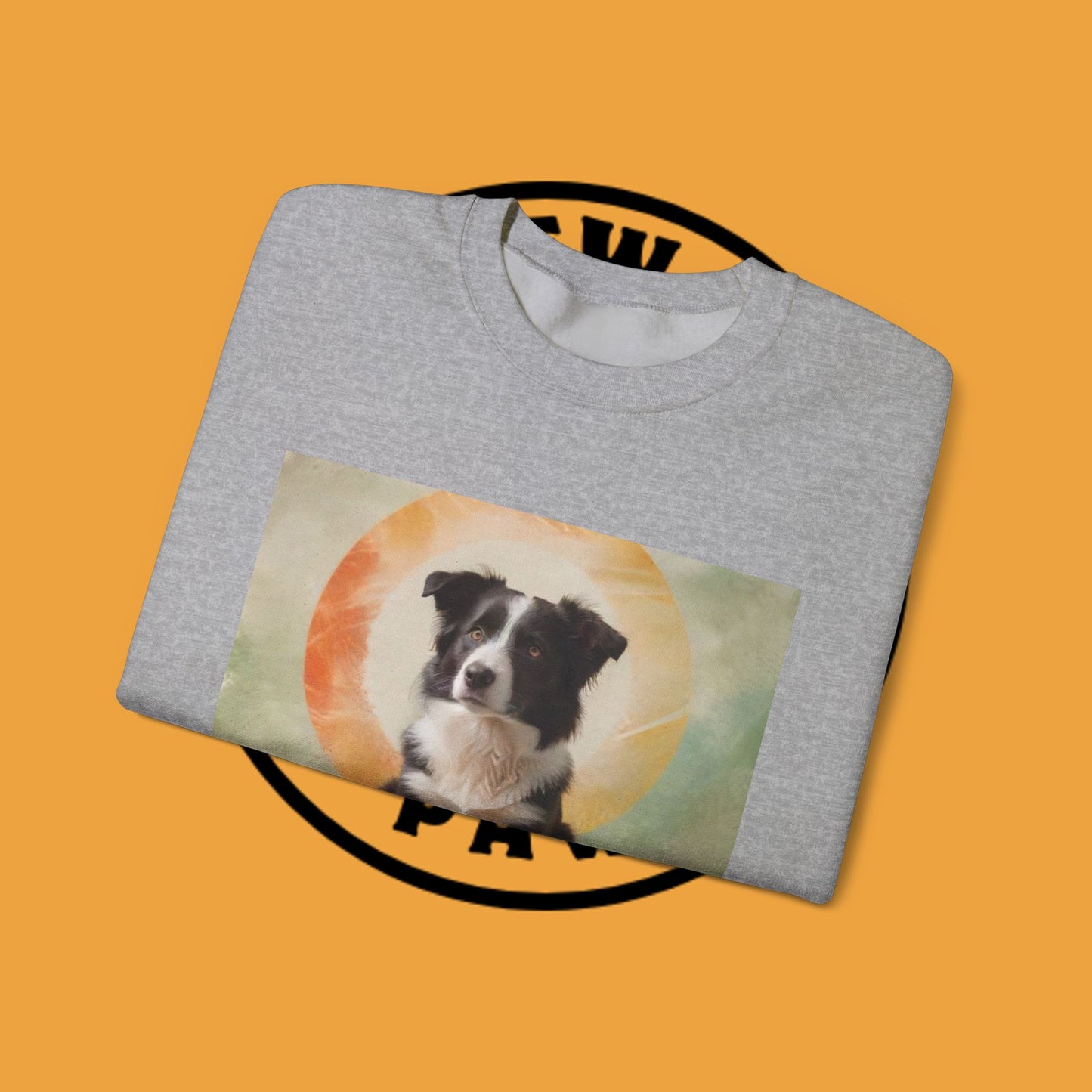 Zen Border Collie Yoga Dog Crewneck Sweatshirt - Meditation Pet Lover Gift | Spiritual Animal Art