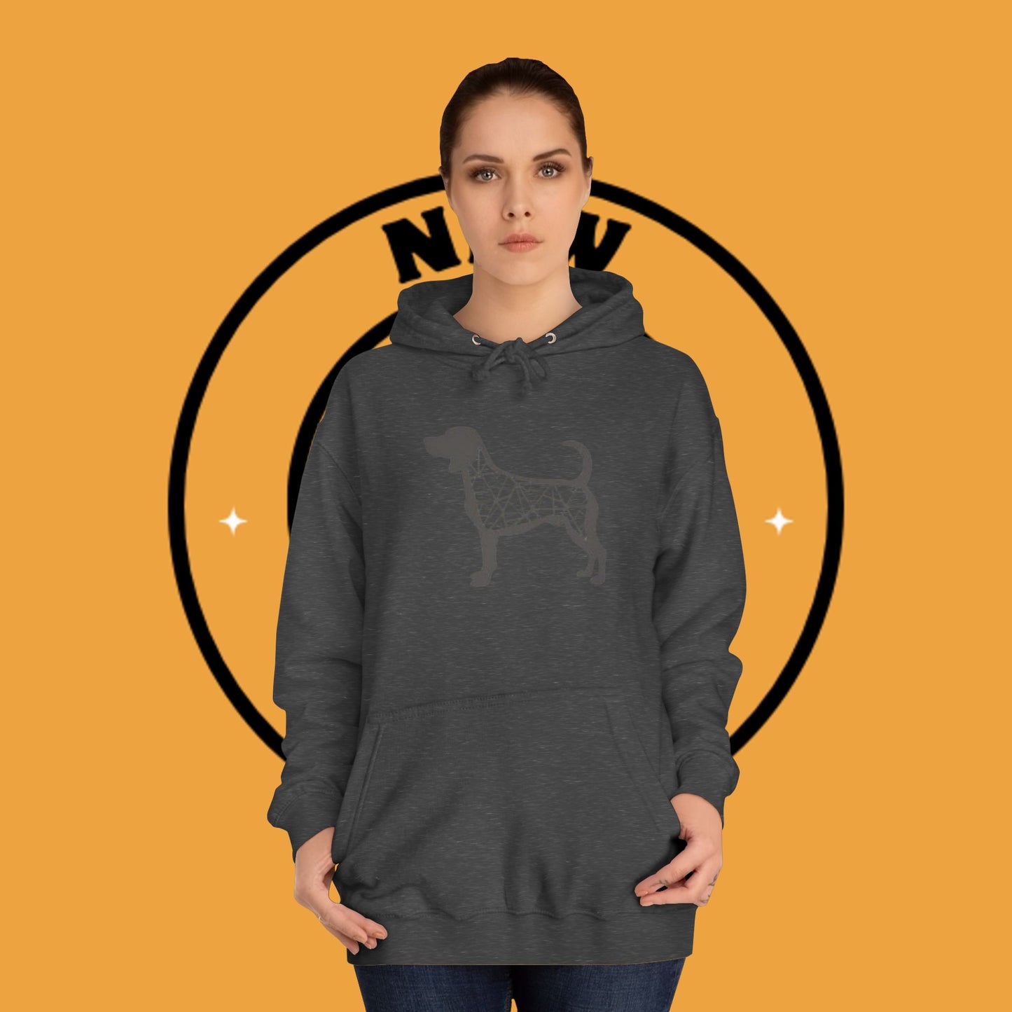 πΊ Geometric Beagle Hoodie - Modern Art Meets Canine Love! π¨ - Unisex Hoodie