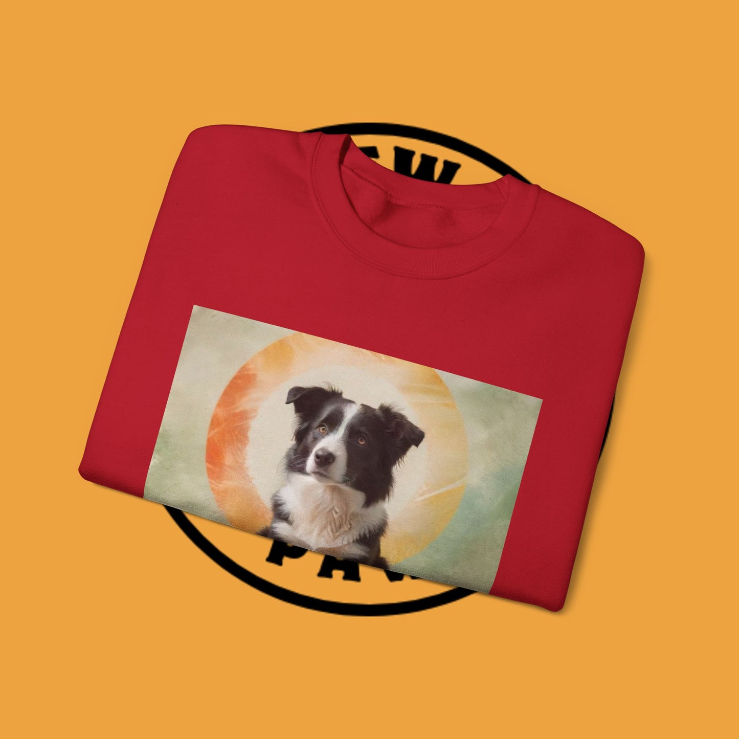 Zen Border Collie Yoga Dog Crewneck Sweatshirt - Meditation Pet Lover Gift | Spiritual Animal Art