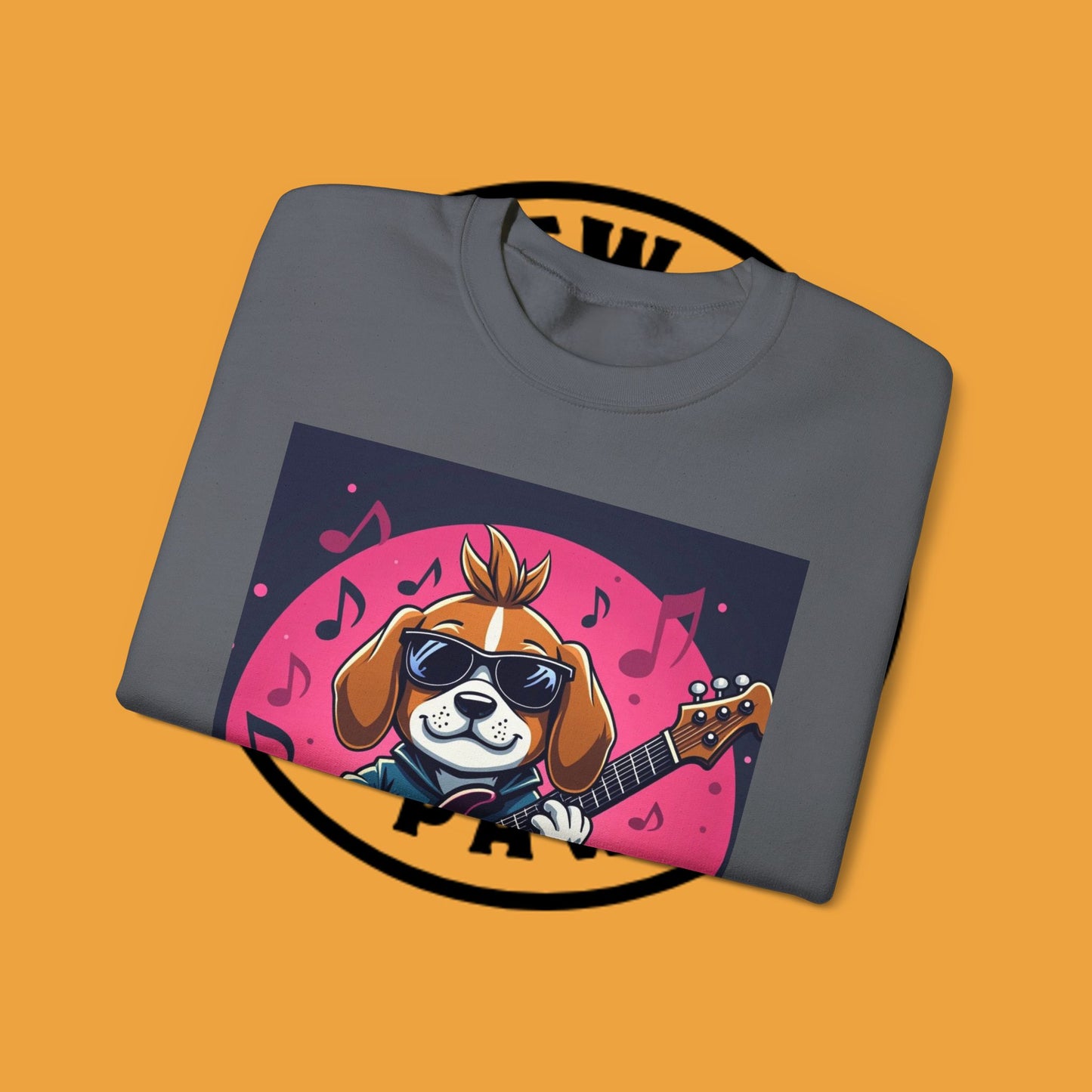 Dog Lover Crewneck Sweatshirt - Beagle Rockstar ๐ธ ROCK STAR BEAGLE SWEATSHIRT - UNLEASH YOUR INNER ROCKSTAR! ๐ธ