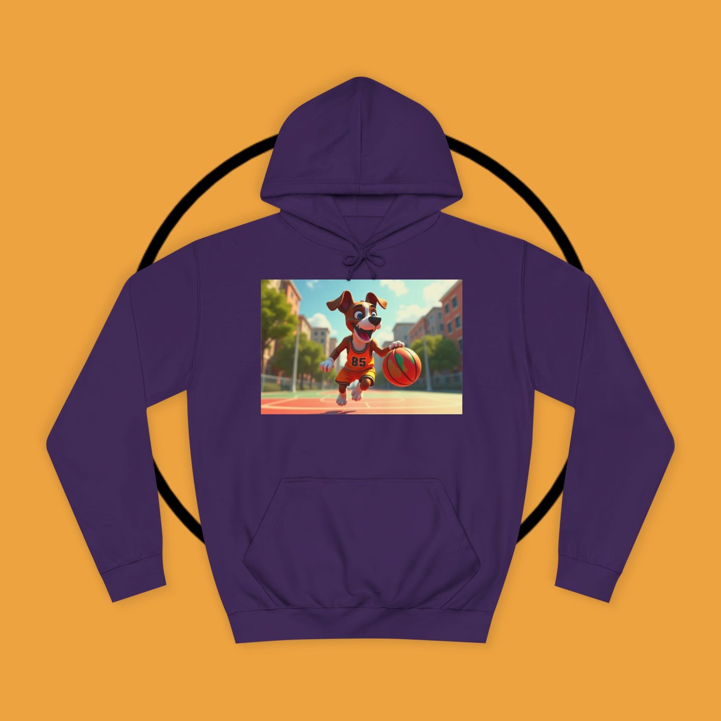 Basketball Boxer Dog #85 Hoodie | Sports Athletic Pet Apparel | Basketball Fan Gift | Team Spirit