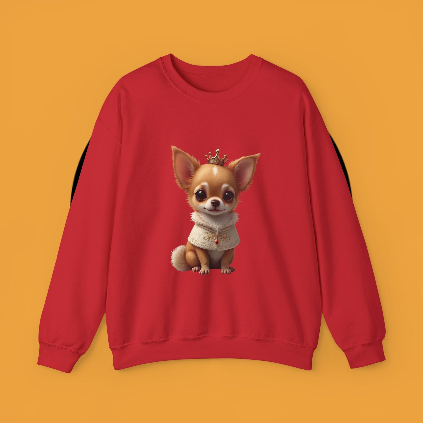 Royal Chihuahua Princess Sweatshirt | Crown Dog Design | Majestic Pet Lover Gift