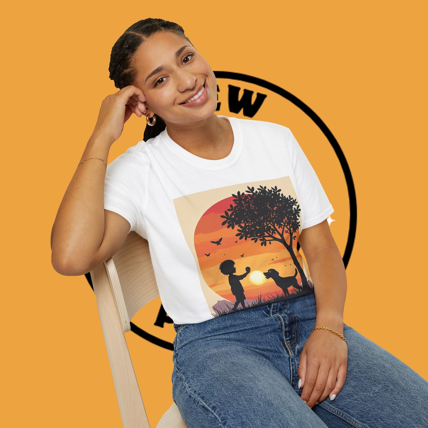 Playing with paws - Dog - Unisex T-Shirt Design - Sunset Playmates π
| Heartwarming Silhouette T-Shirt for Dog Lovers"