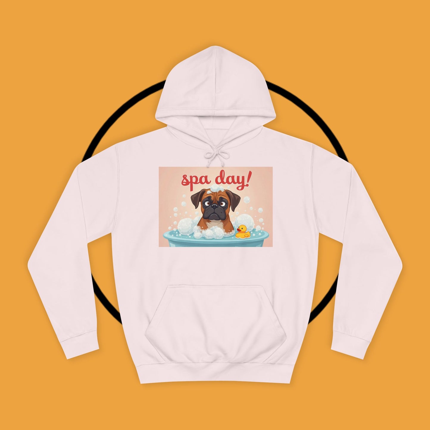 Spa Day Boxer Dog Hoodie | Self-Care Relaxation Gift | Pamper Day Pet Apparel | Wellness Vibes