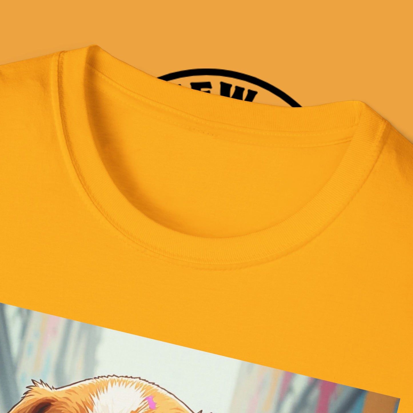 Beagle Street Art T-Shirt - Urban Paint Splatter Dog Design | Artistic Puppy Graffiti Tee for Creative Souls