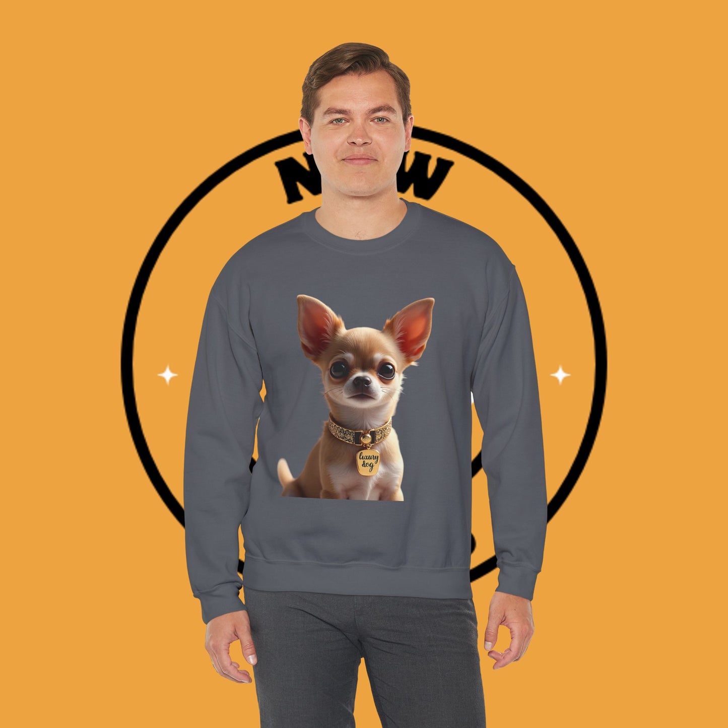 Luxury Chihuahua Sweatshirt | Premium Designer Dog Portrait | High-End Pet Lover Fashion