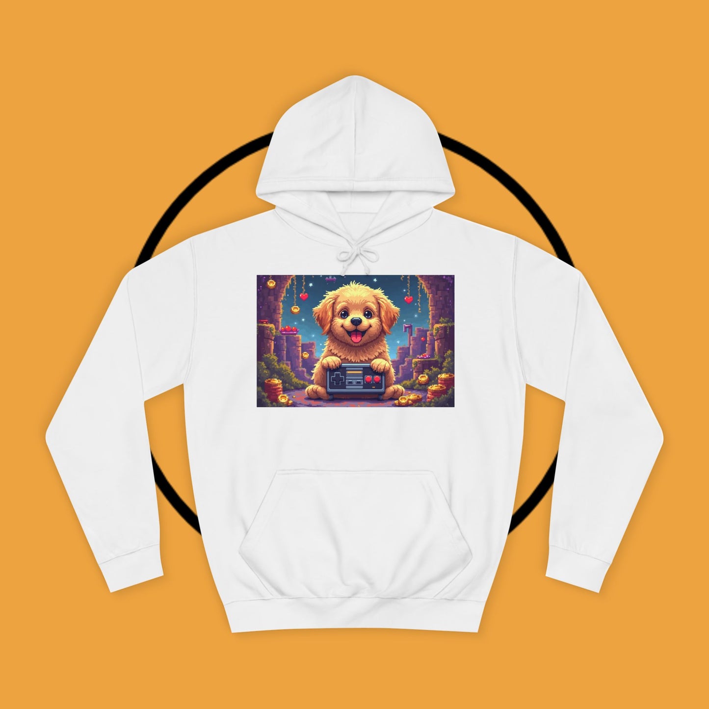 Pixel Pup Gamer Hoodie: Retro Gaming Meets Adorable Fluff