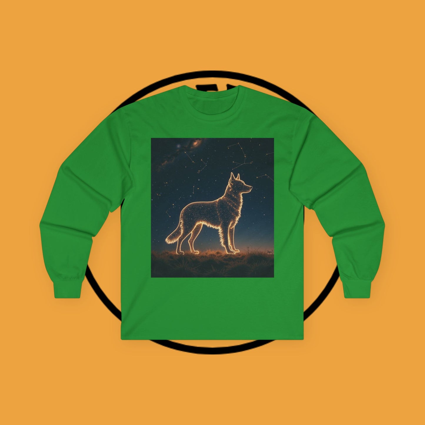Cosmic Border Collie Constellation Long Sleeve Tee - Celestial Dog Shirt | Mystical Pet Apparel