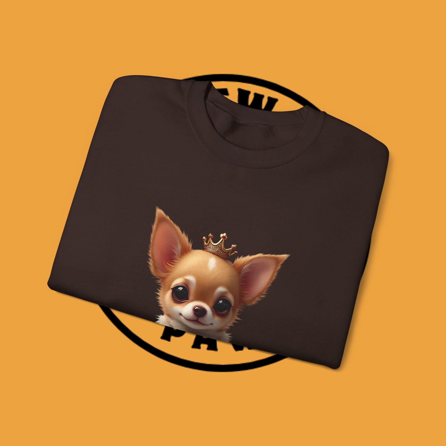Royal Chihuahua Princess Sweatshirt | Crown Dog Design | Majestic Pet Lover Gift
